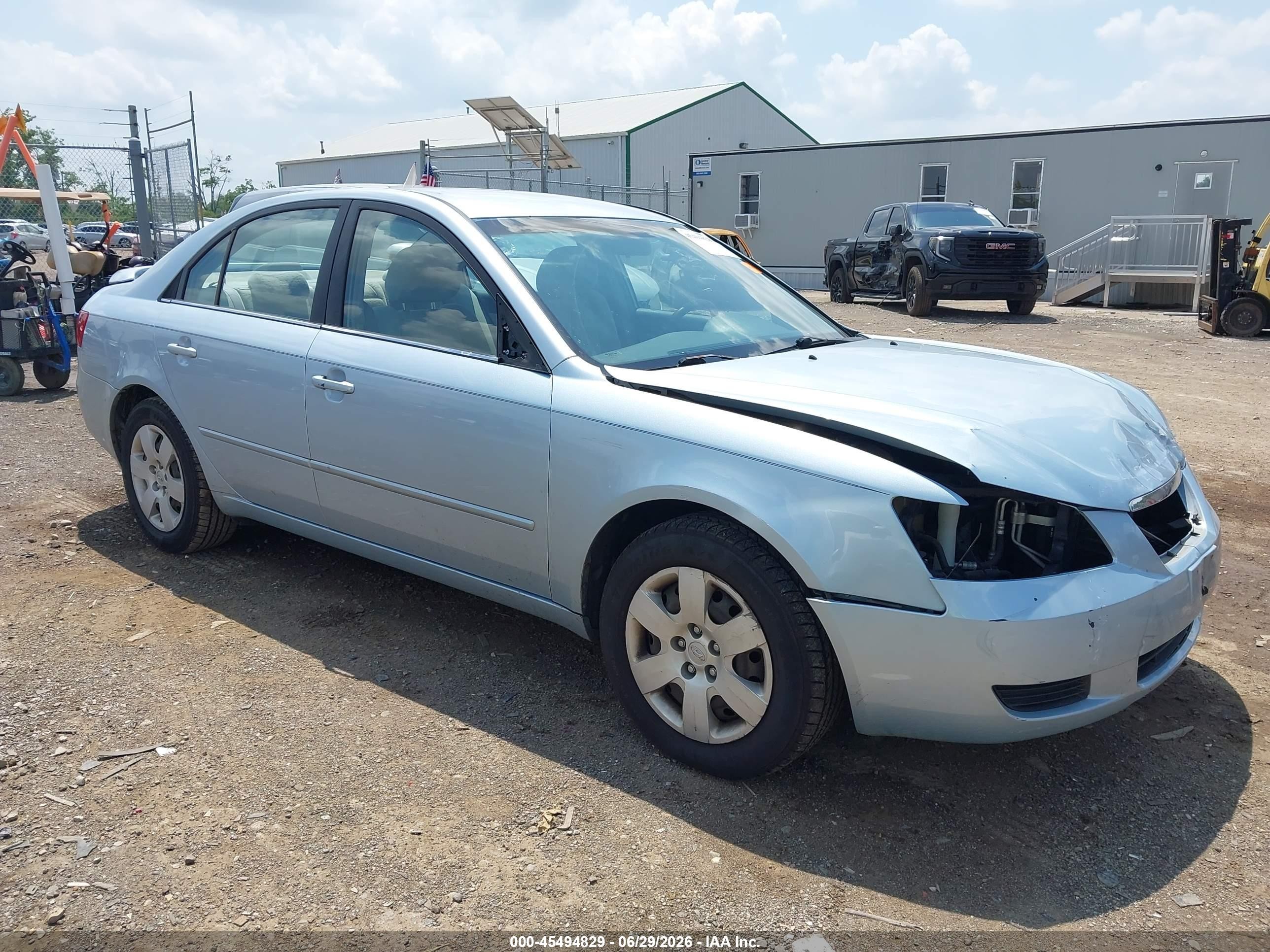 2007 Hyundai Sonata Gls/gls W/xm Light Blue vin: 5NPET46C87H232607