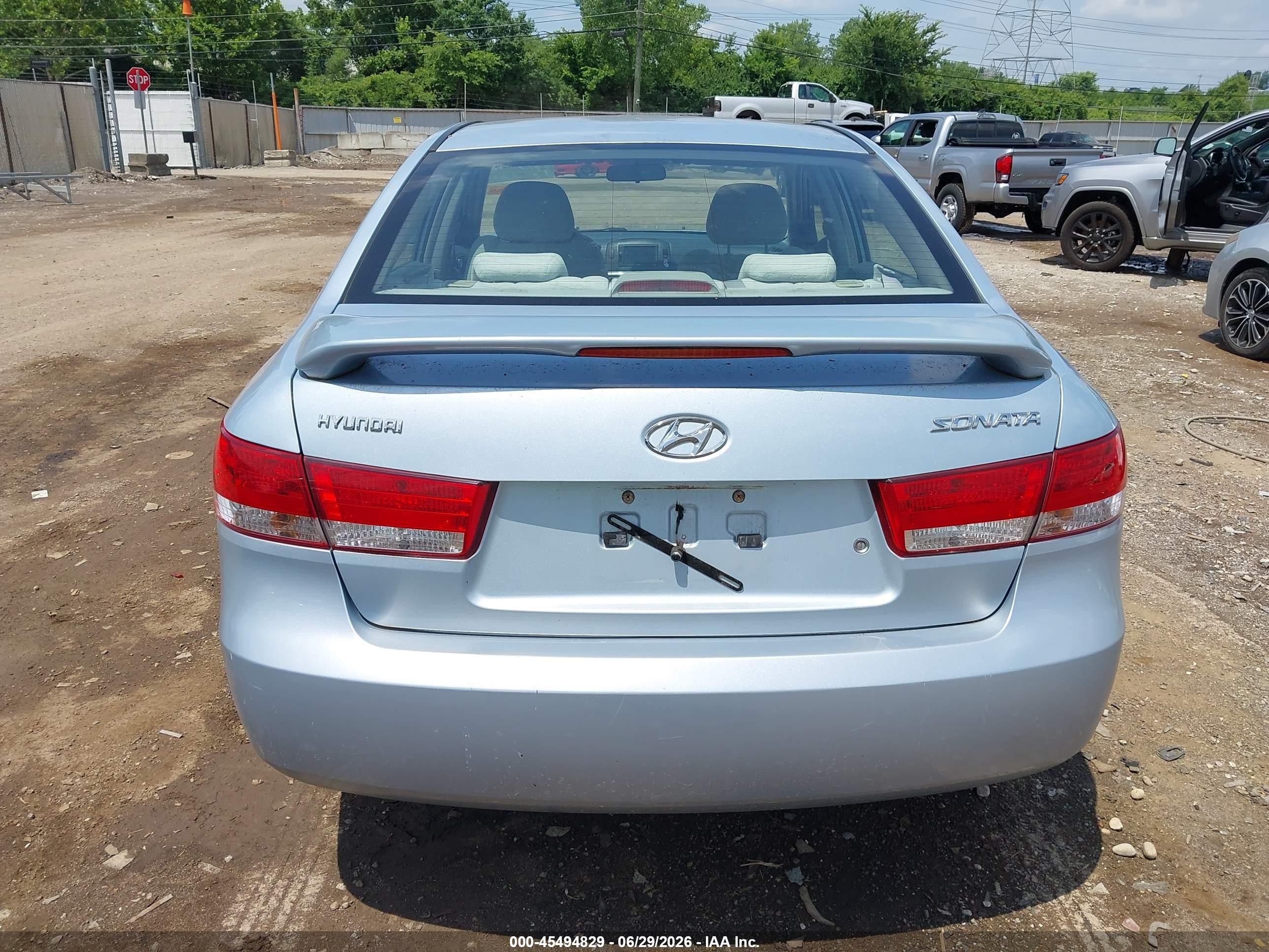 2007 Hyundai Sonata Gls/gls W/xm Light Blue vin: 5NPET46C87H232607