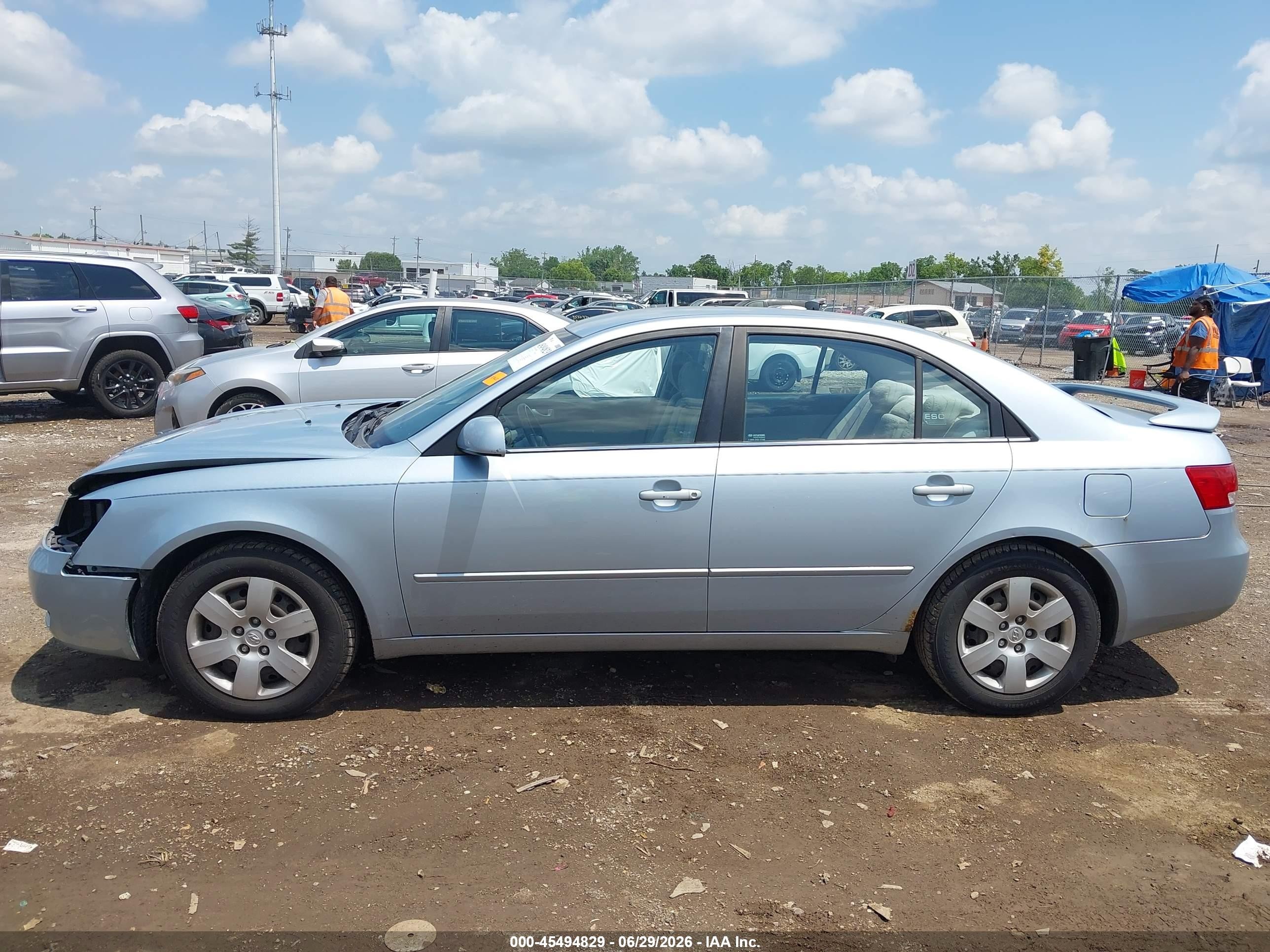 2007 Hyundai Sonata Gls/gls W/xm Light Blue vin: 5NPET46C87H232607