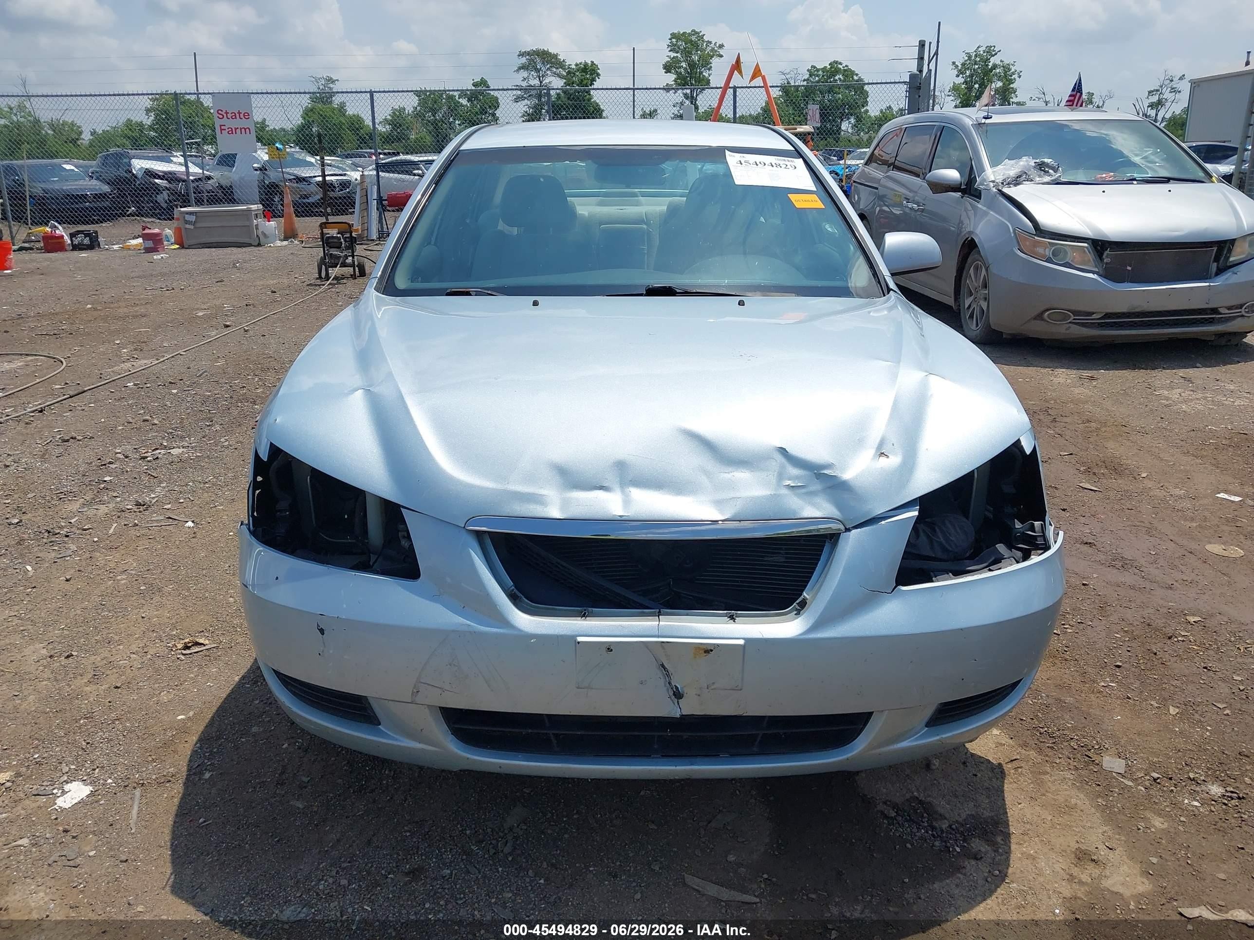 2007 Hyundai Sonata Gls/gls W/xm Light Blue vin: 5NPET46C87H232607