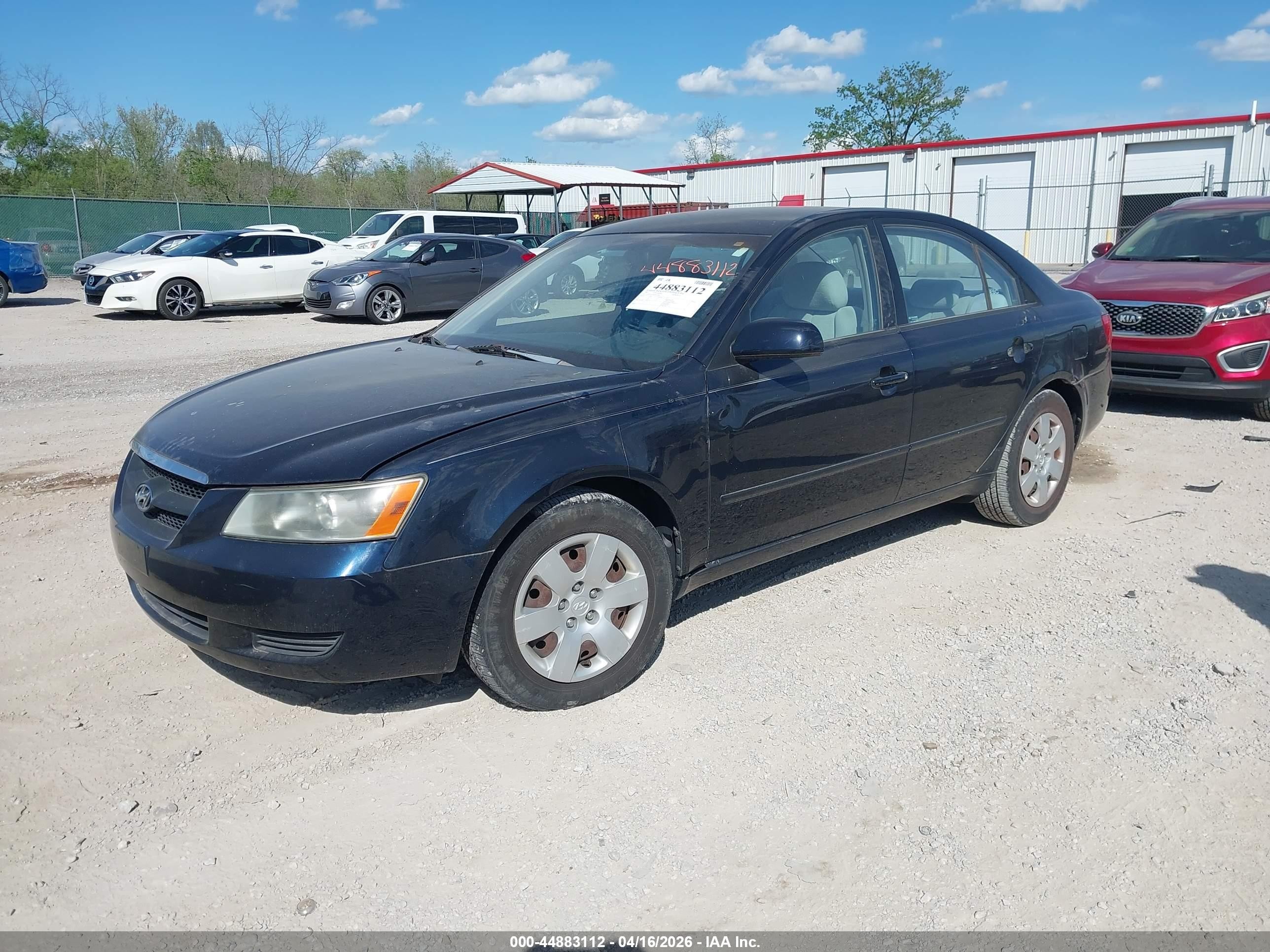 2007 Hyundai Sonata Gls Blue vin: 5NPET46C87H267180