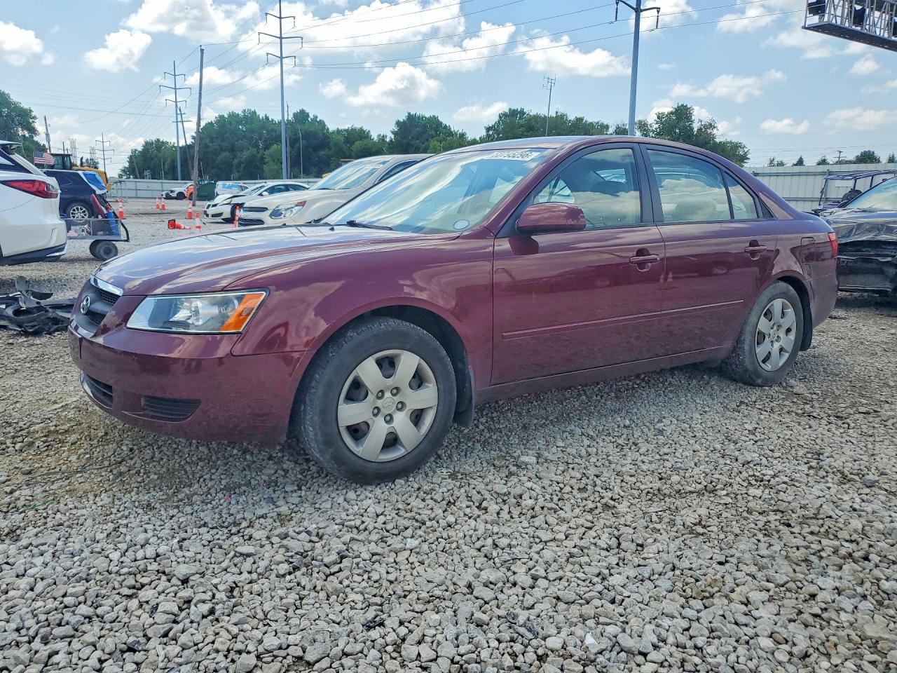 2007 Hyundai Sonata Gls Maroon vin: 5NPET46C87H281614