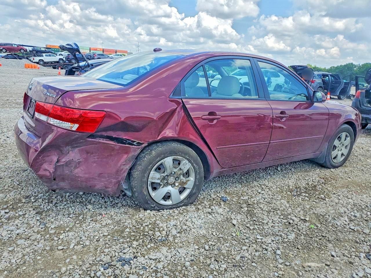 2007 Hyundai Sonata Gls Maroon vin: 5NPET46C87H281614