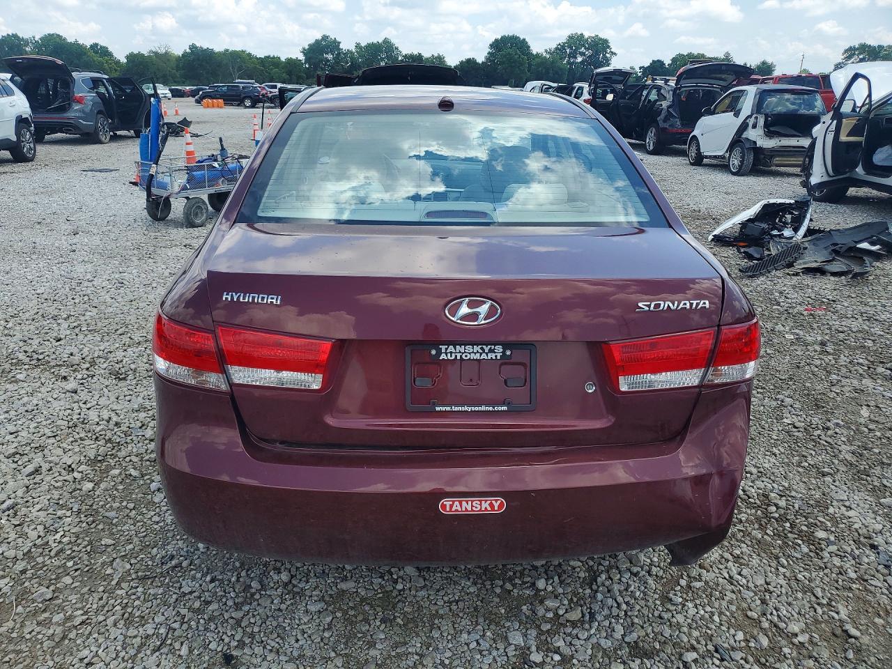 2007 Hyundai Sonata Gls Maroon vin: 5NPET46C87H281614