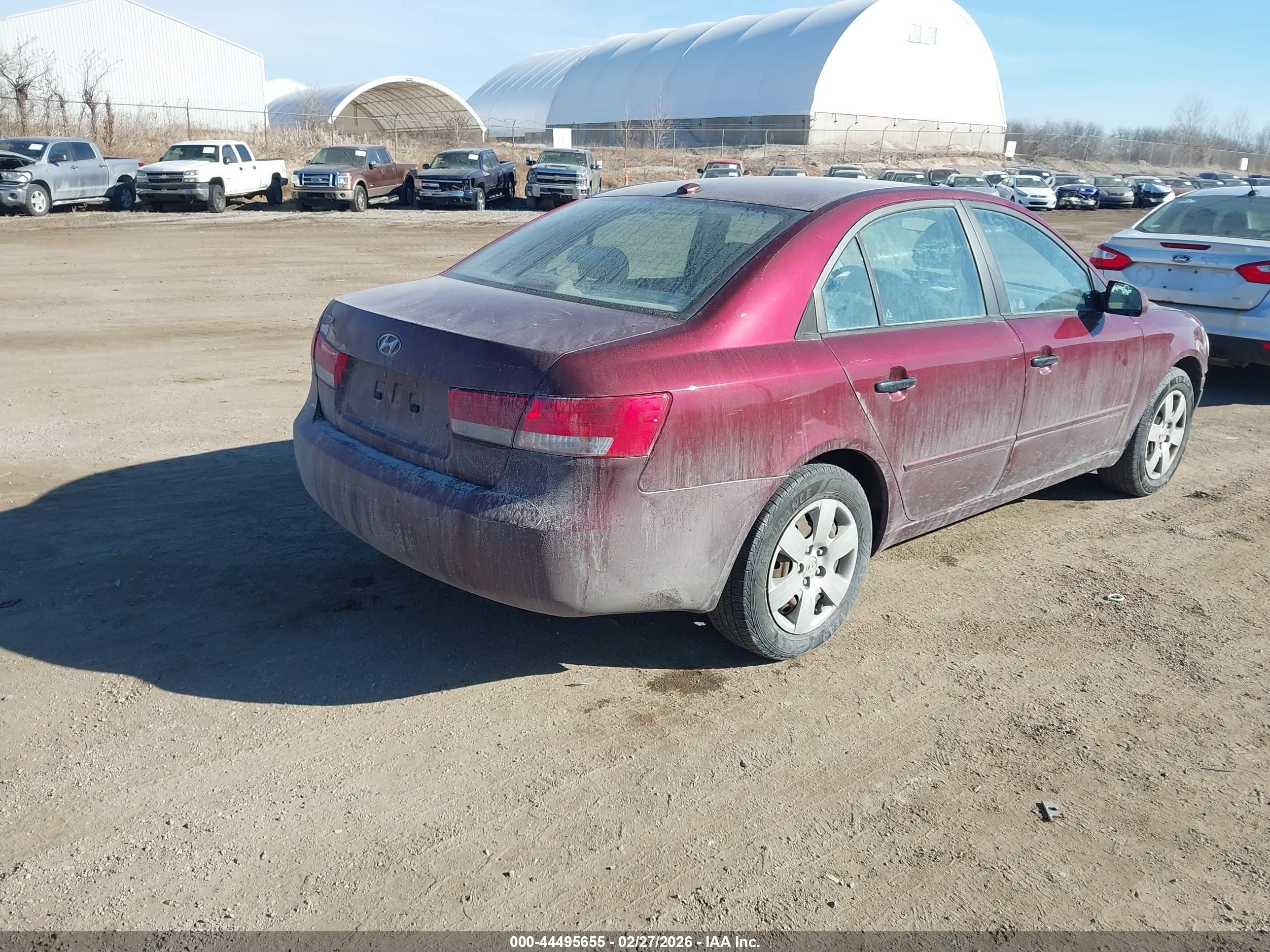 2007 Hyundai Sonata Gls Red vin: 5NPET46C87H296145