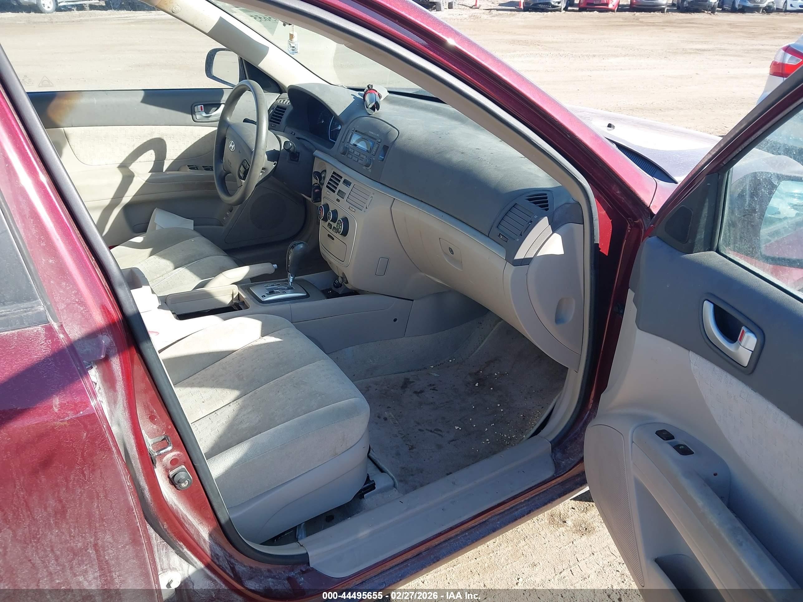 2007 Hyundai Sonata Gls Red vin: 5NPET46C87H296145