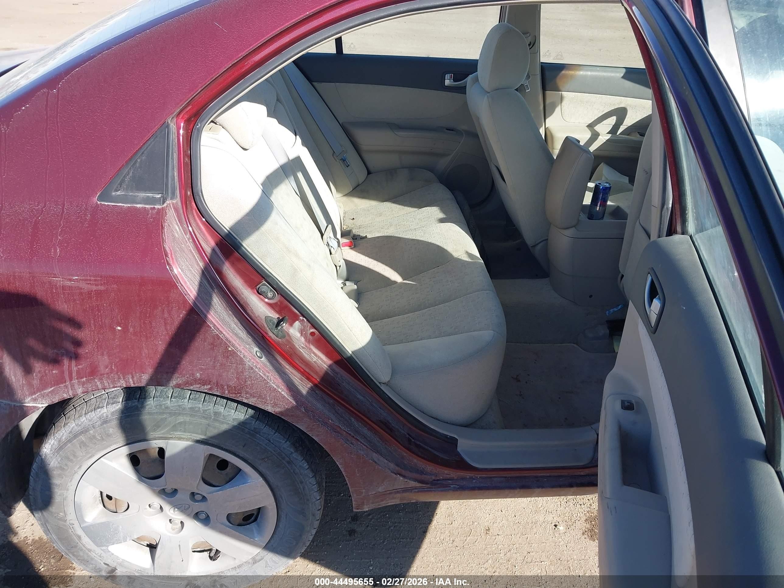 2007 Hyundai Sonata Gls Red vin: 5NPET46C87H296145