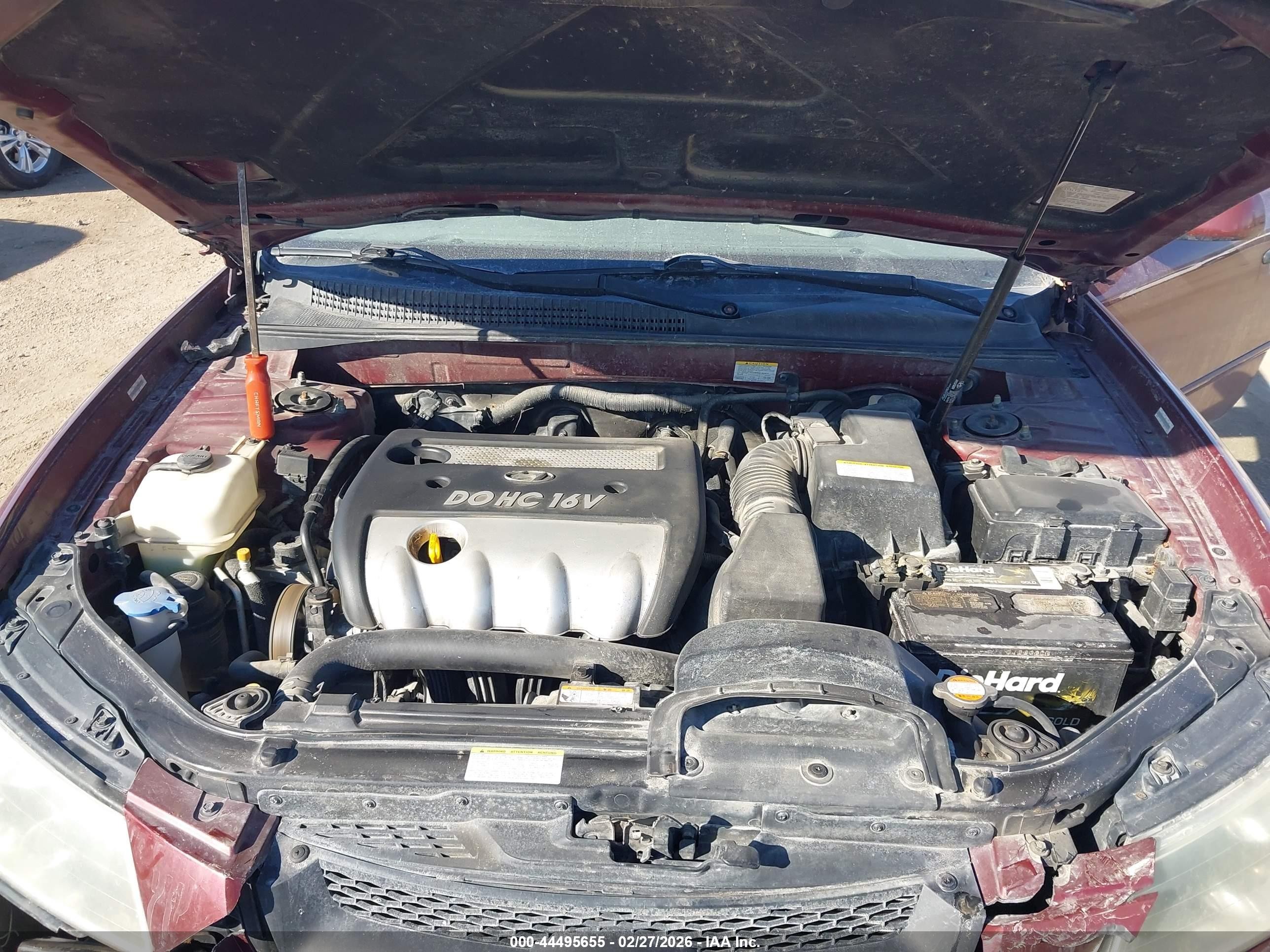 2007 Hyundai Sonata Gls Red vin: 5NPET46C87H296145