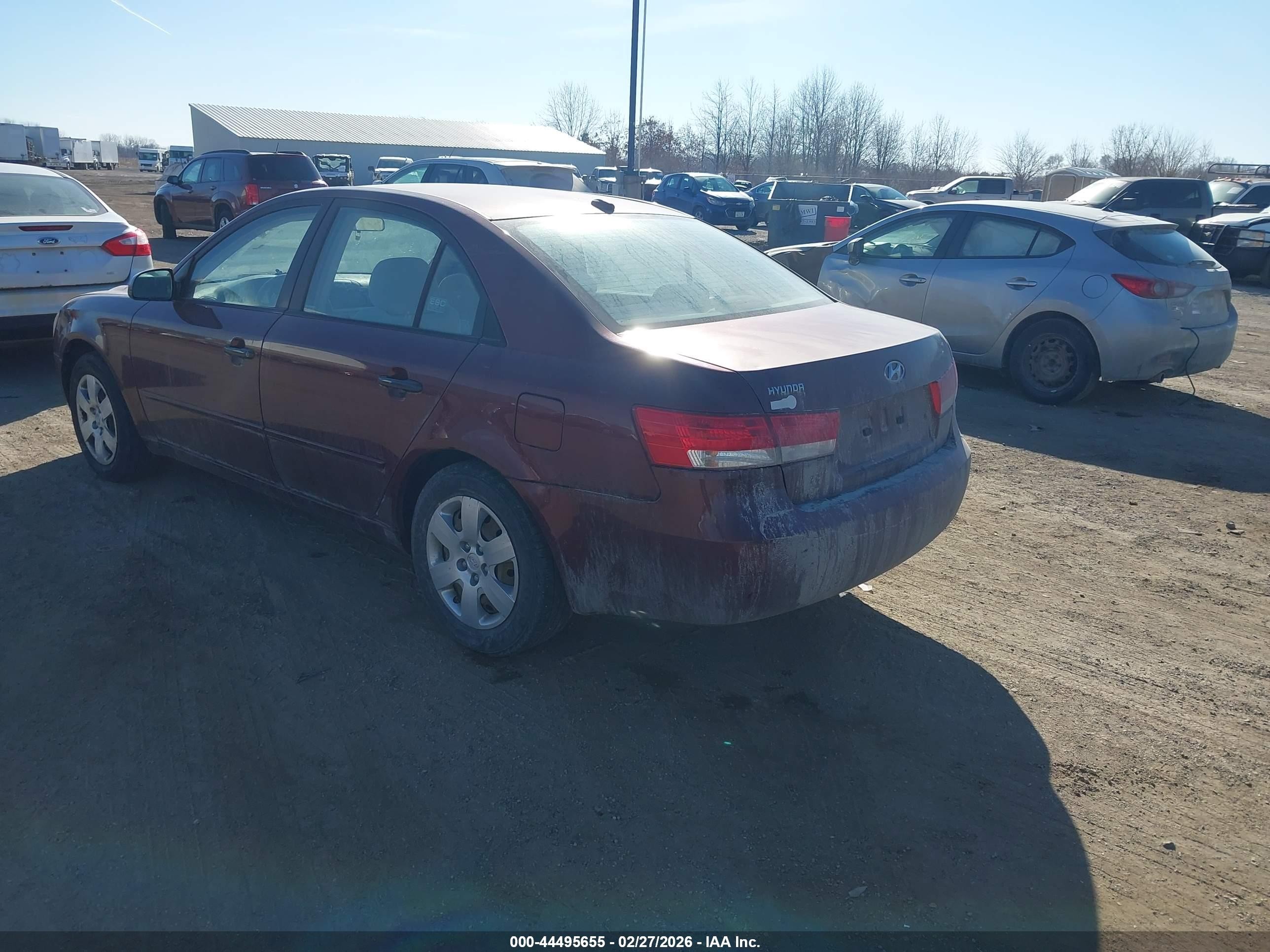 2007 Hyundai Sonata Gls Red vin: 5NPET46C87H296145