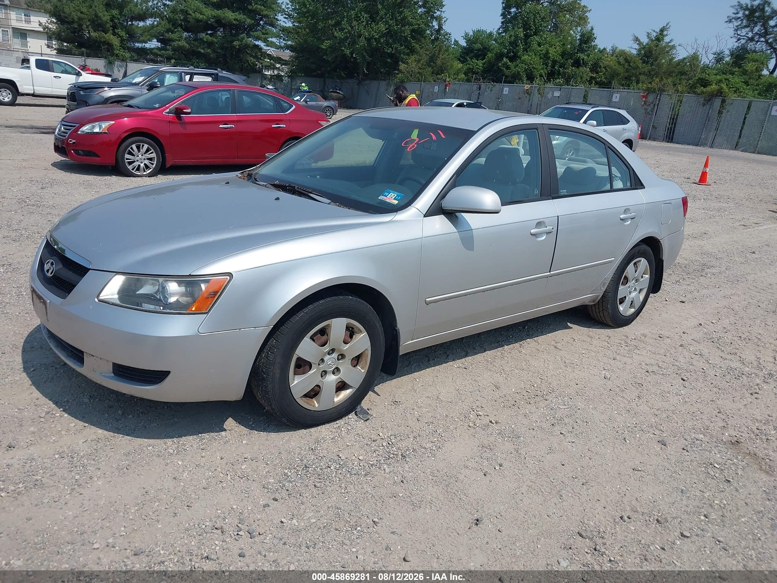 2008 Hyundai Sonata Gls Silver vin: 5NPET46C88H339531