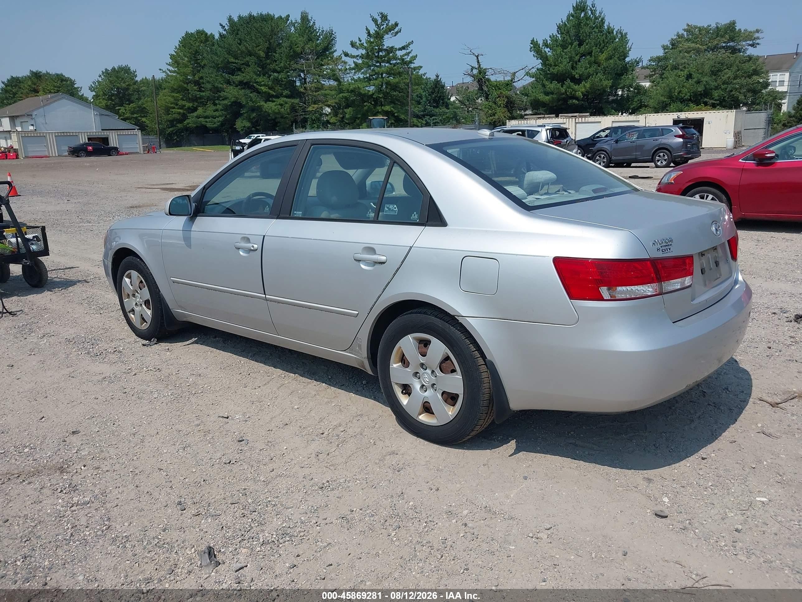 2008 Hyundai Sonata Gls Silver vin: 5NPET46C88H339531