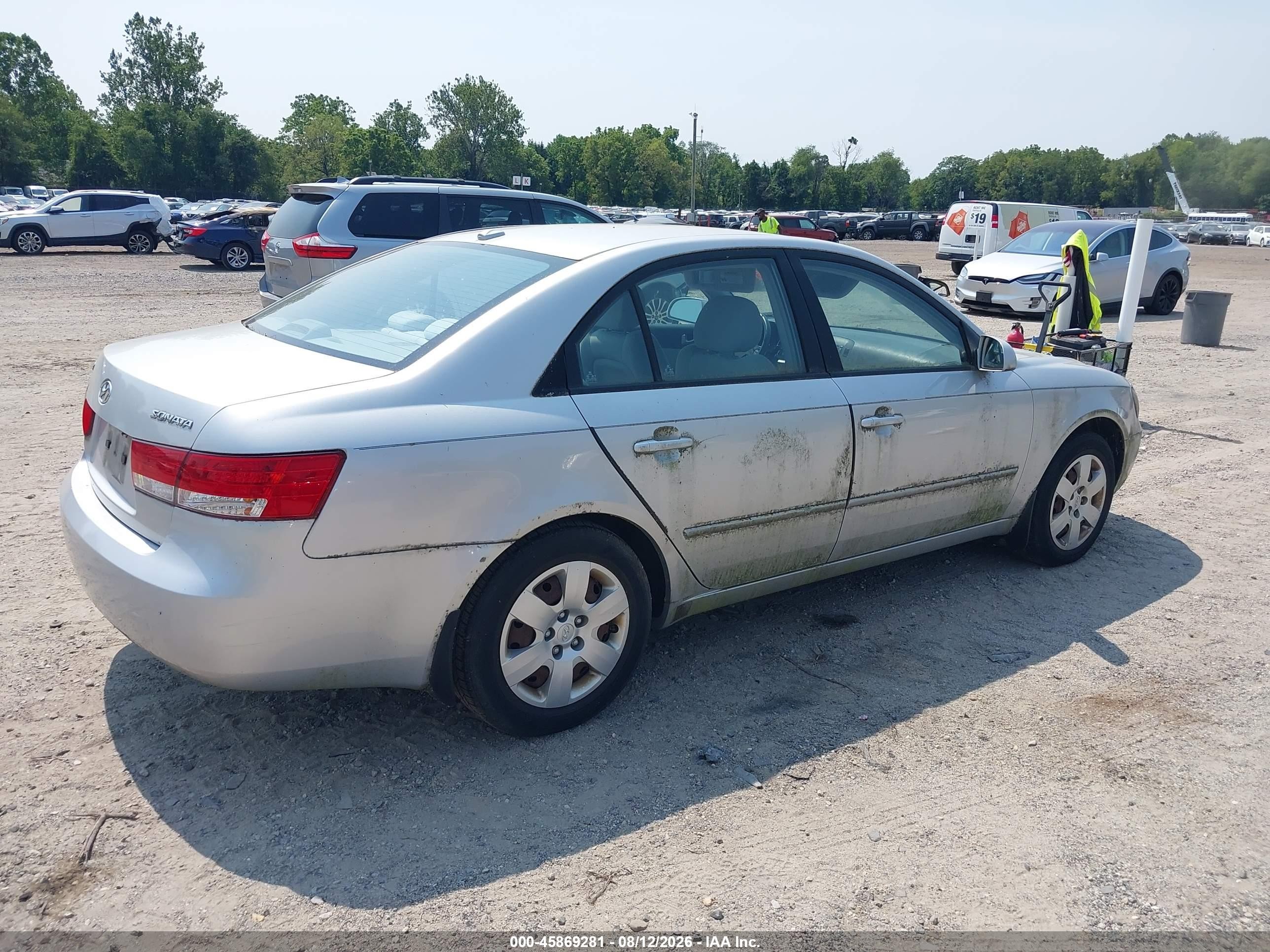 2008 Hyundai Sonata Gls Silver vin: 5NPET46C88H339531