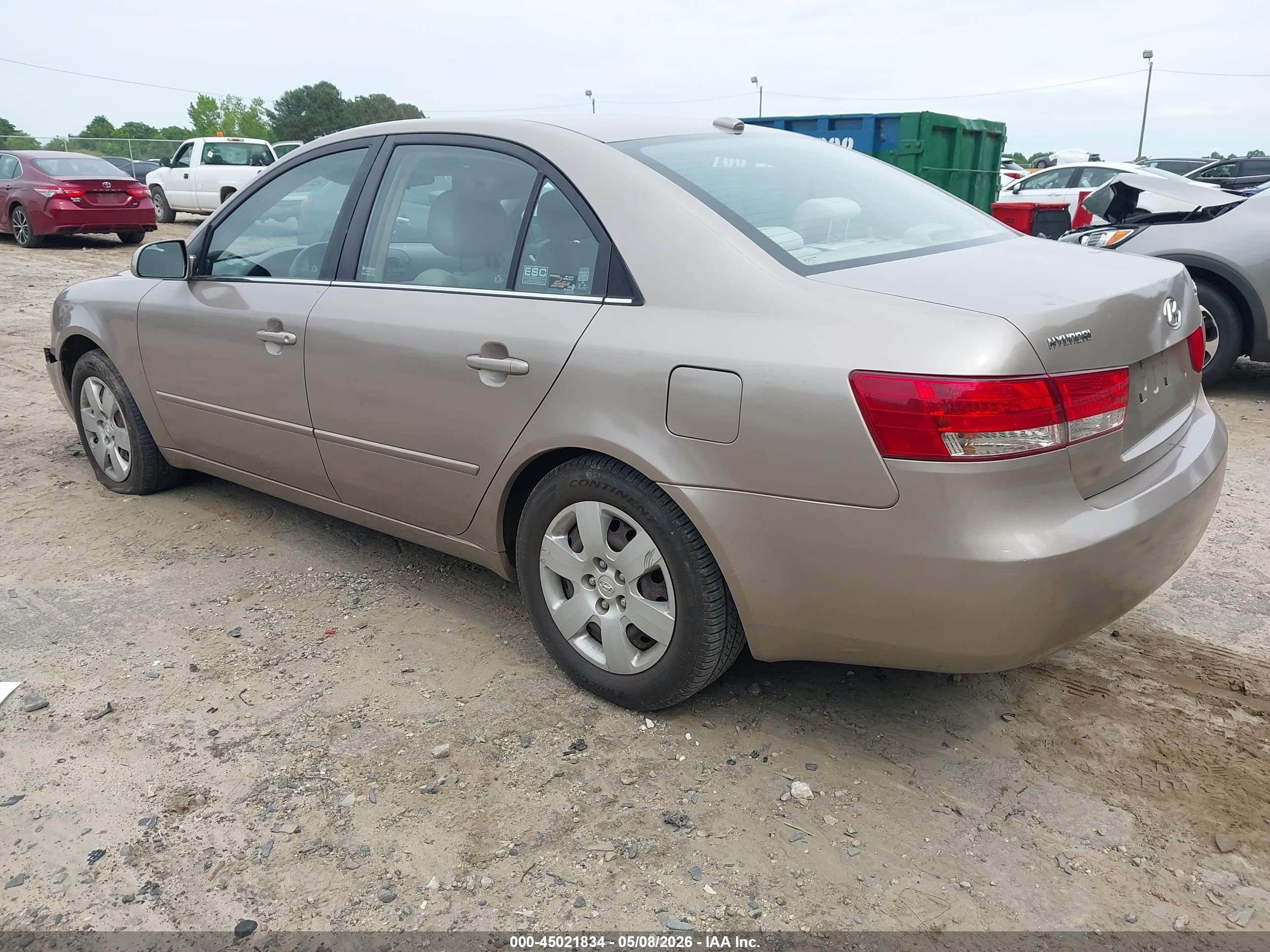 2008 Hyundai Sonata Gls Champagne vin: 5NPET46C88H372724