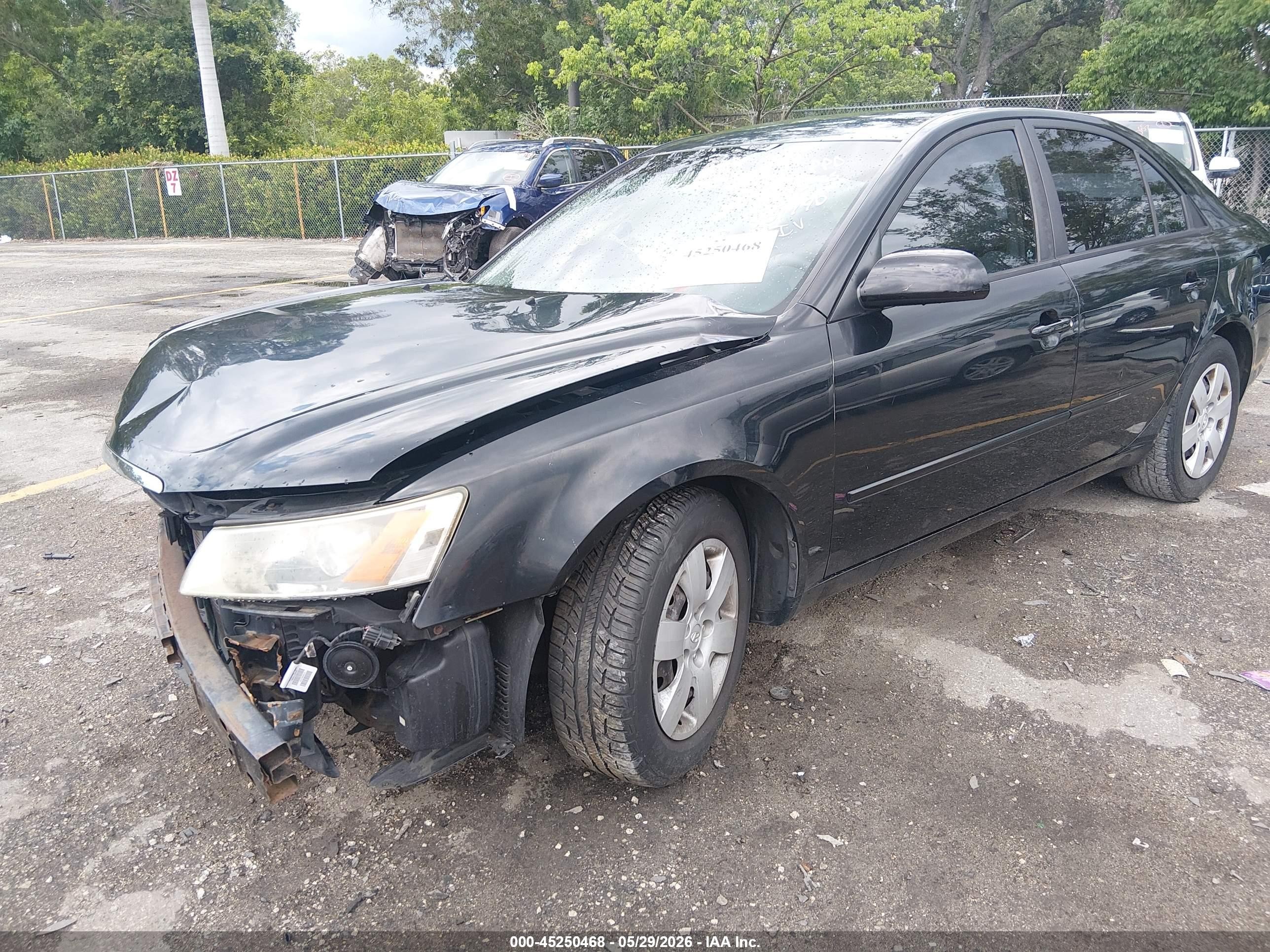 2008 Hyundai Sonata Gls Black vin: 5NPET46C88H387790
