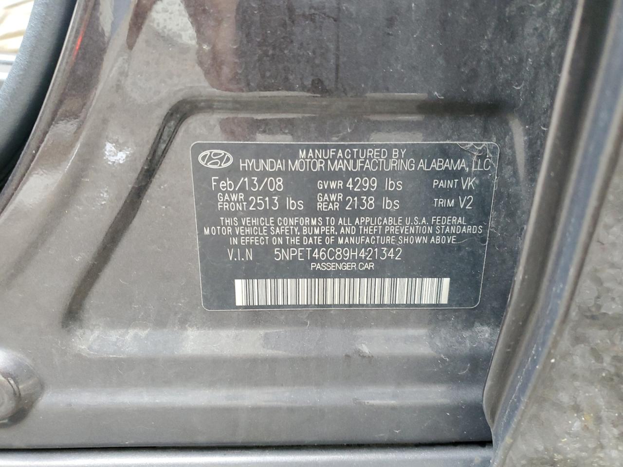 2009 Hyundai Sonata Gls Brown vin: 5NPET46C89H421342
