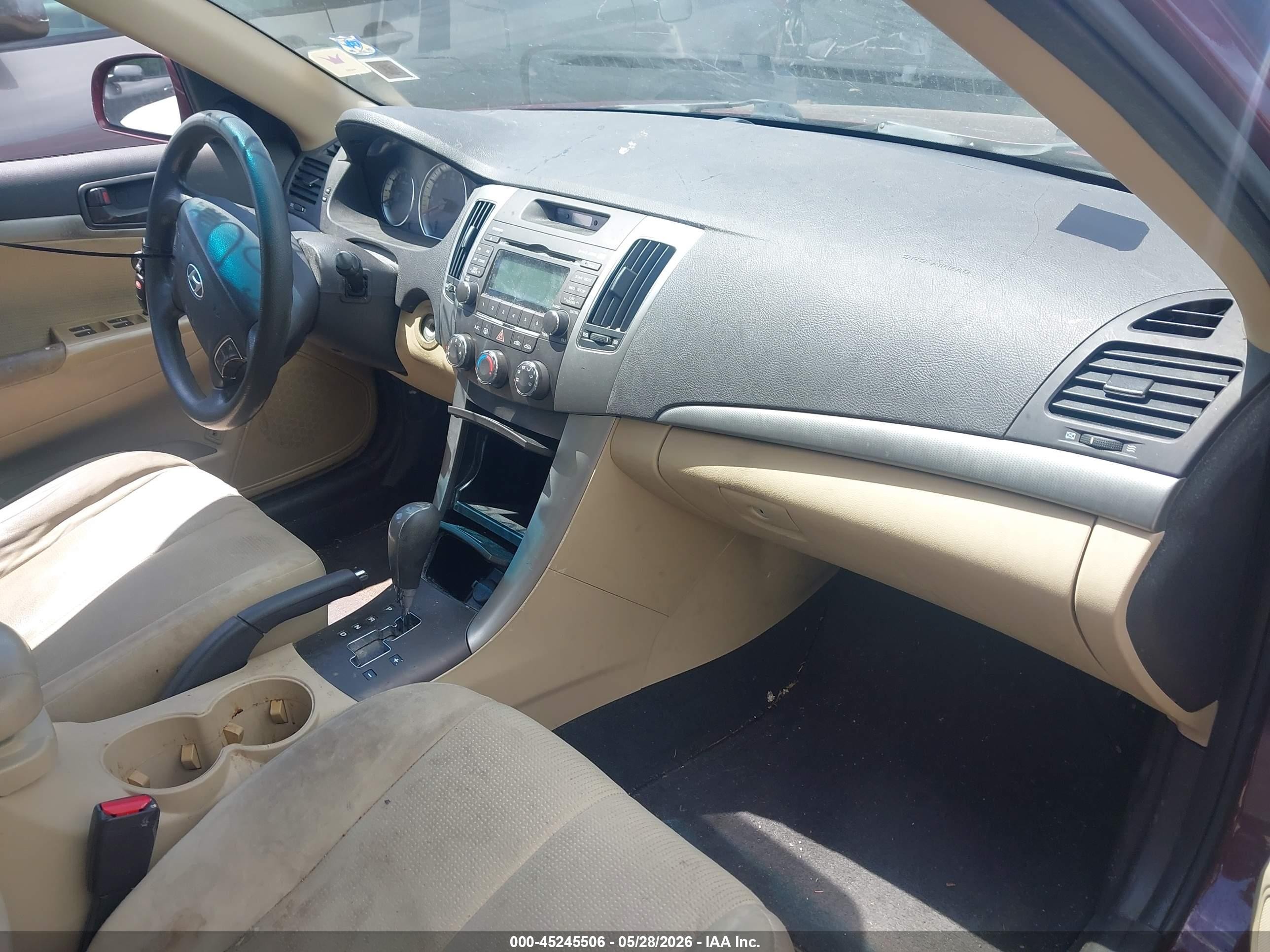 2009 Hyundai Sonata Gls Бордовый vin: 5NPET46C89H482528