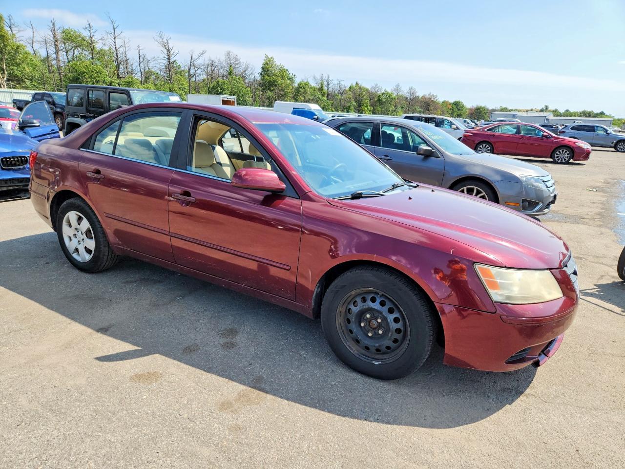 2009 Hyundai Sonata Gls Burgundy vin: 5NPET46C89H505340
