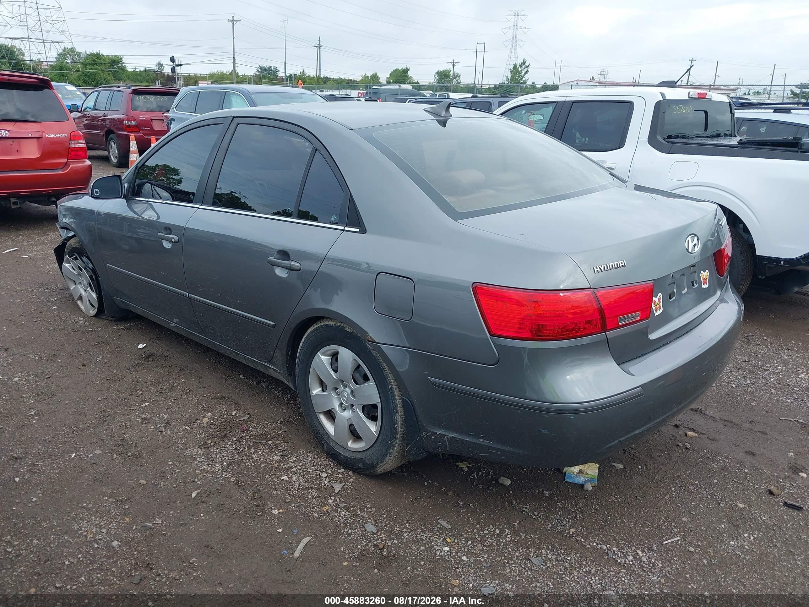 2009 Hyundai Sonata Gls Gray vin: 5NPET46C89H513499