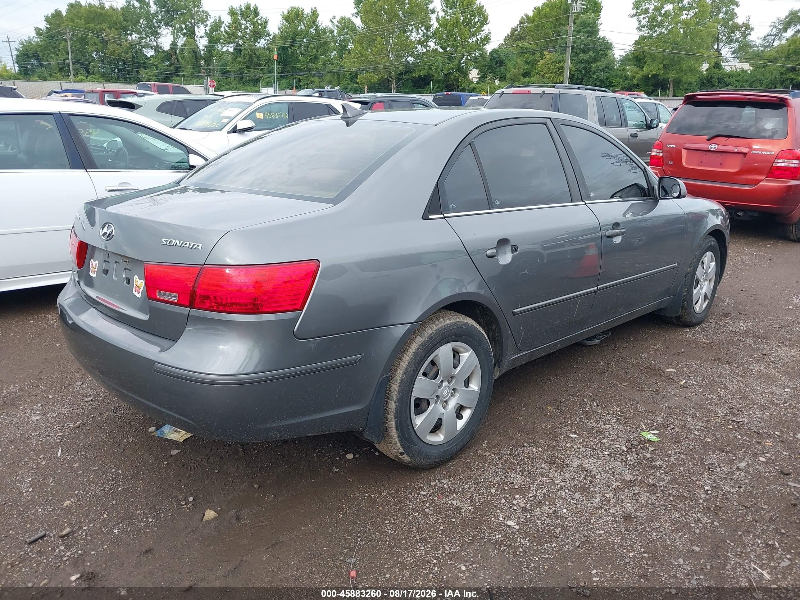 2009 Hyundai Sonata Gls Gray vin: 5NPET46C89H513499