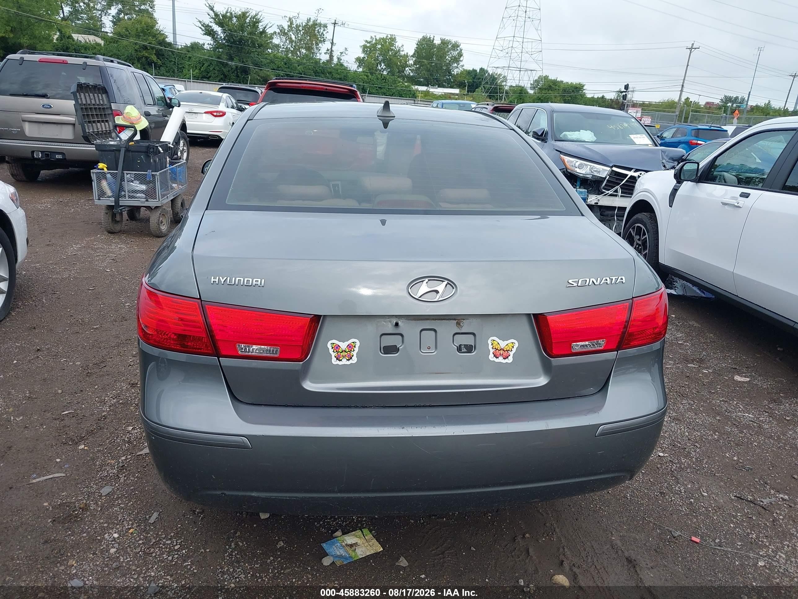 2009 Hyundai Sonata Gls Gray vin: 5NPET46C89H513499