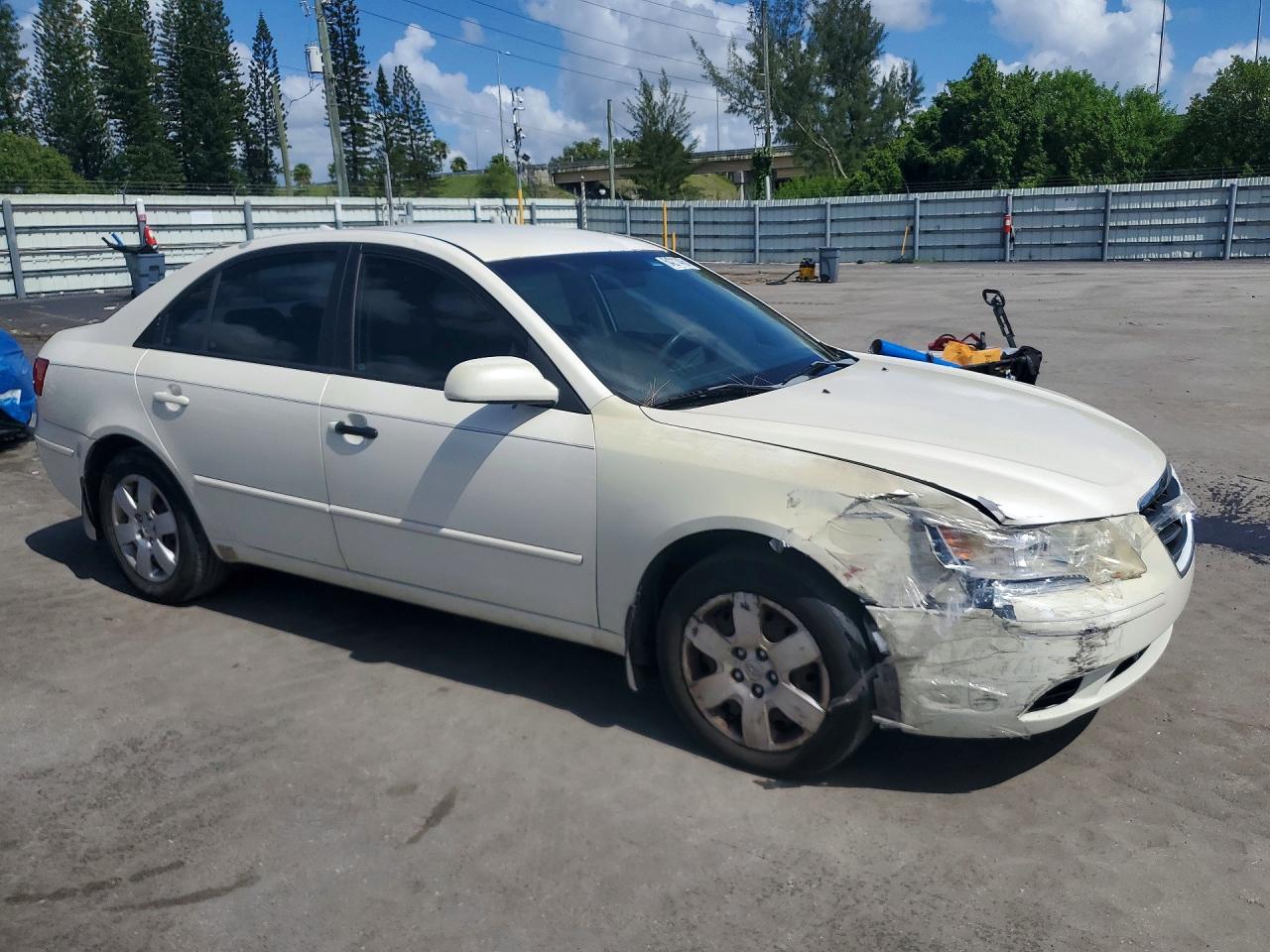 2009 Hyundai Sonata Gls White vin: 5NPET46C89H515009