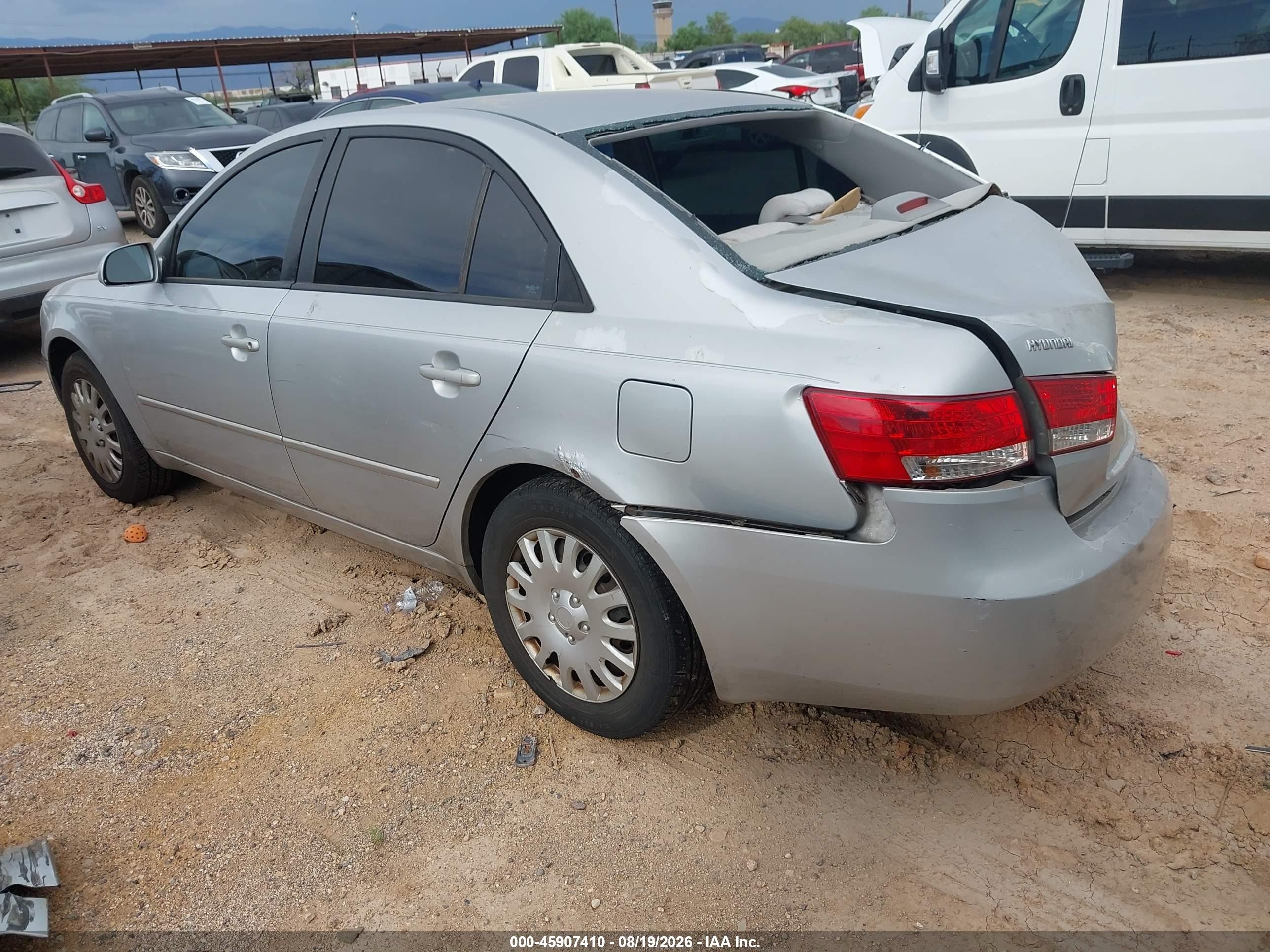 2006 Hyundai Sonata Gl Silver vin: 5NPET46C96H123765