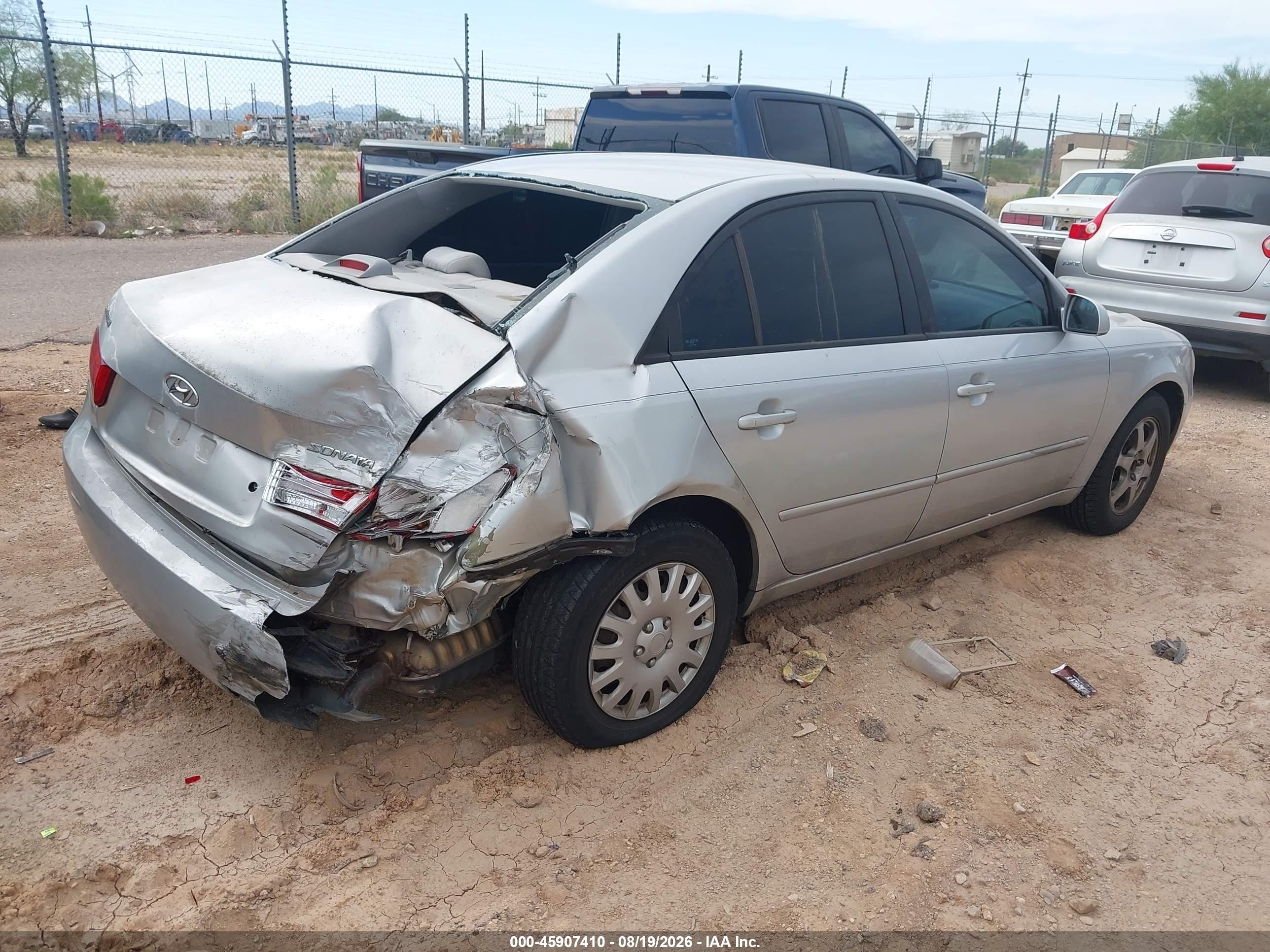 2006 Hyundai Sonata Gl Silver vin: 5NPET46C96H123765