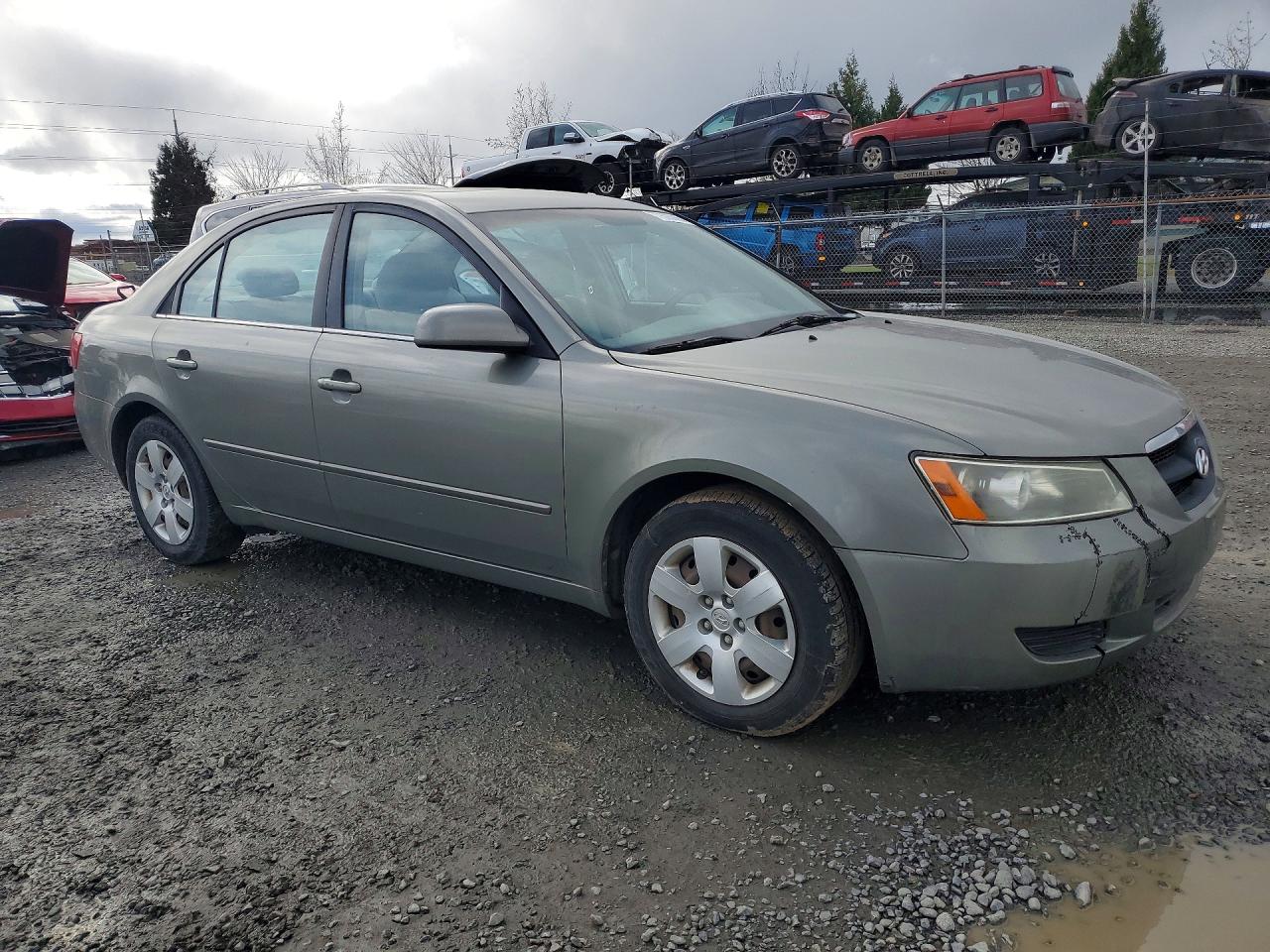 2007 Hyundai Sonata Gls Серый vin: 5NPET46C97H284702