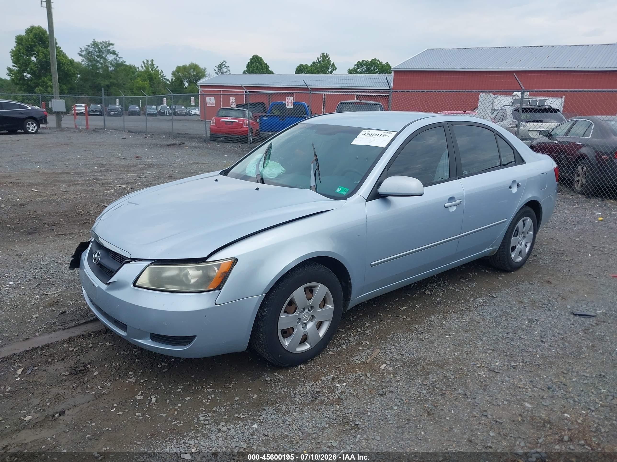 2007 Hyundai Sonata Gls/gls W/xm Light Blue vin: 5NPET46C97H294582