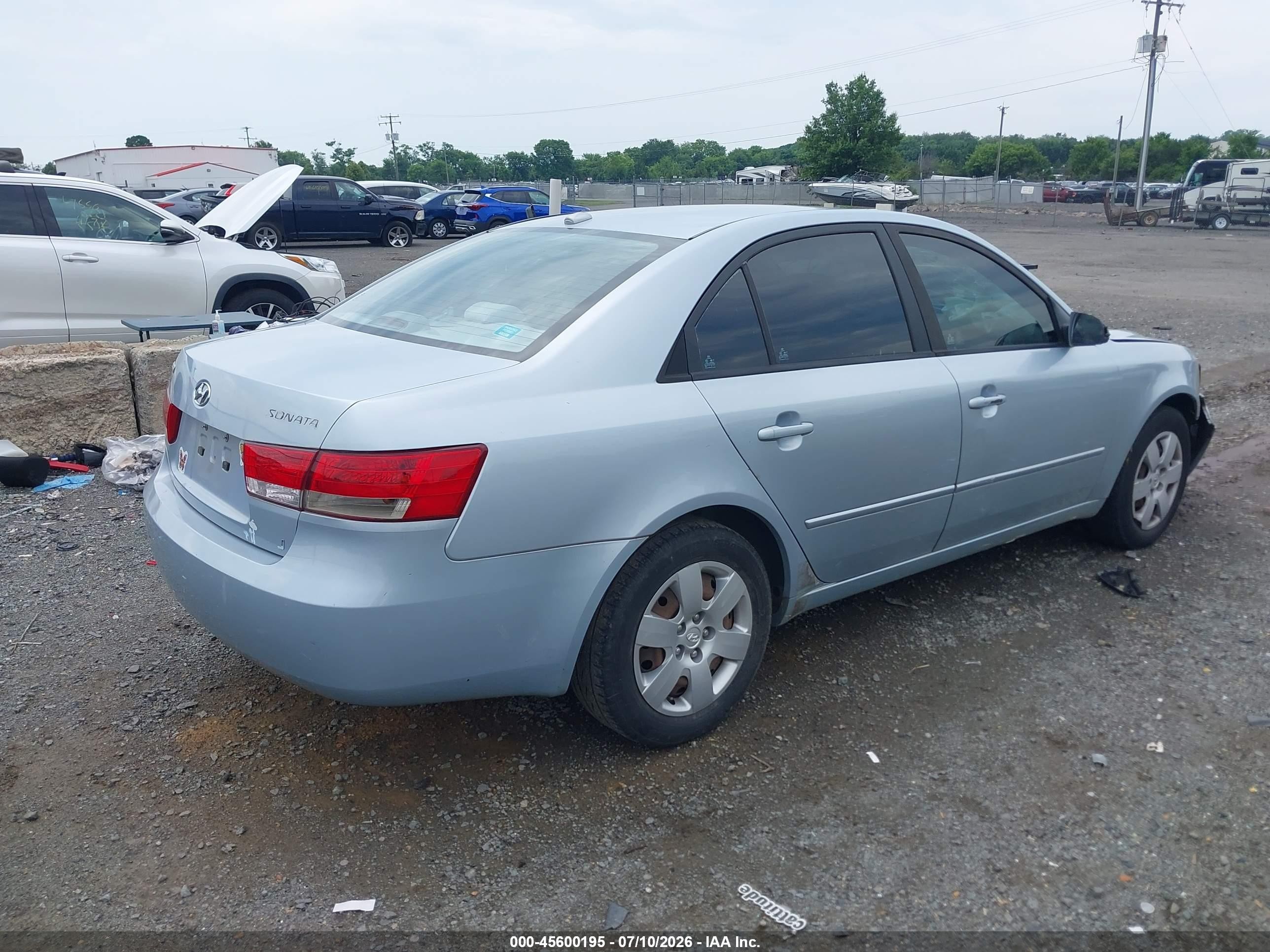 2007 Hyundai Sonata Gls/gls W/xm Light Blue vin: 5NPET46C97H294582