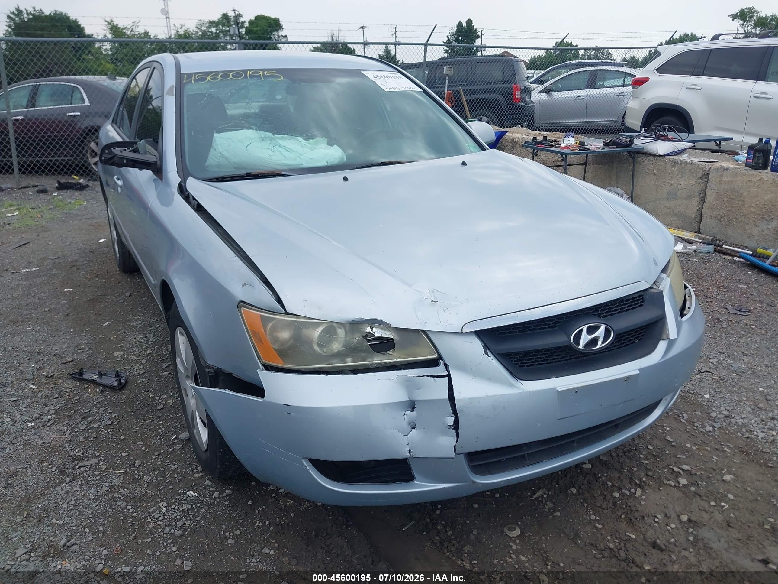 2007 Hyundai Sonata Gls/gls W/xm Light Blue vin: 5NPET46C97H294582