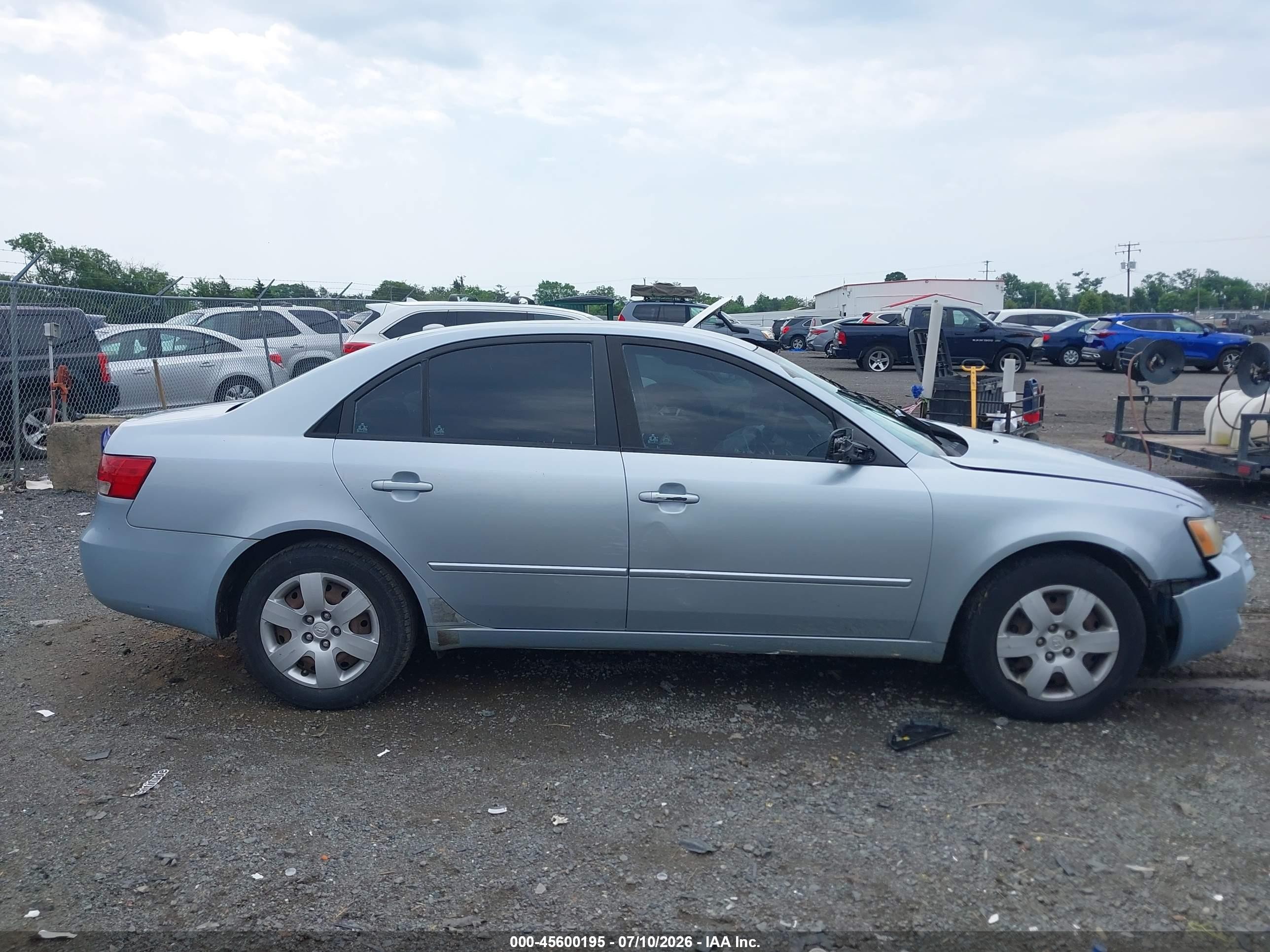2007 Hyundai Sonata Gls/gls W/xm Light Blue vin: 5NPET46C97H294582