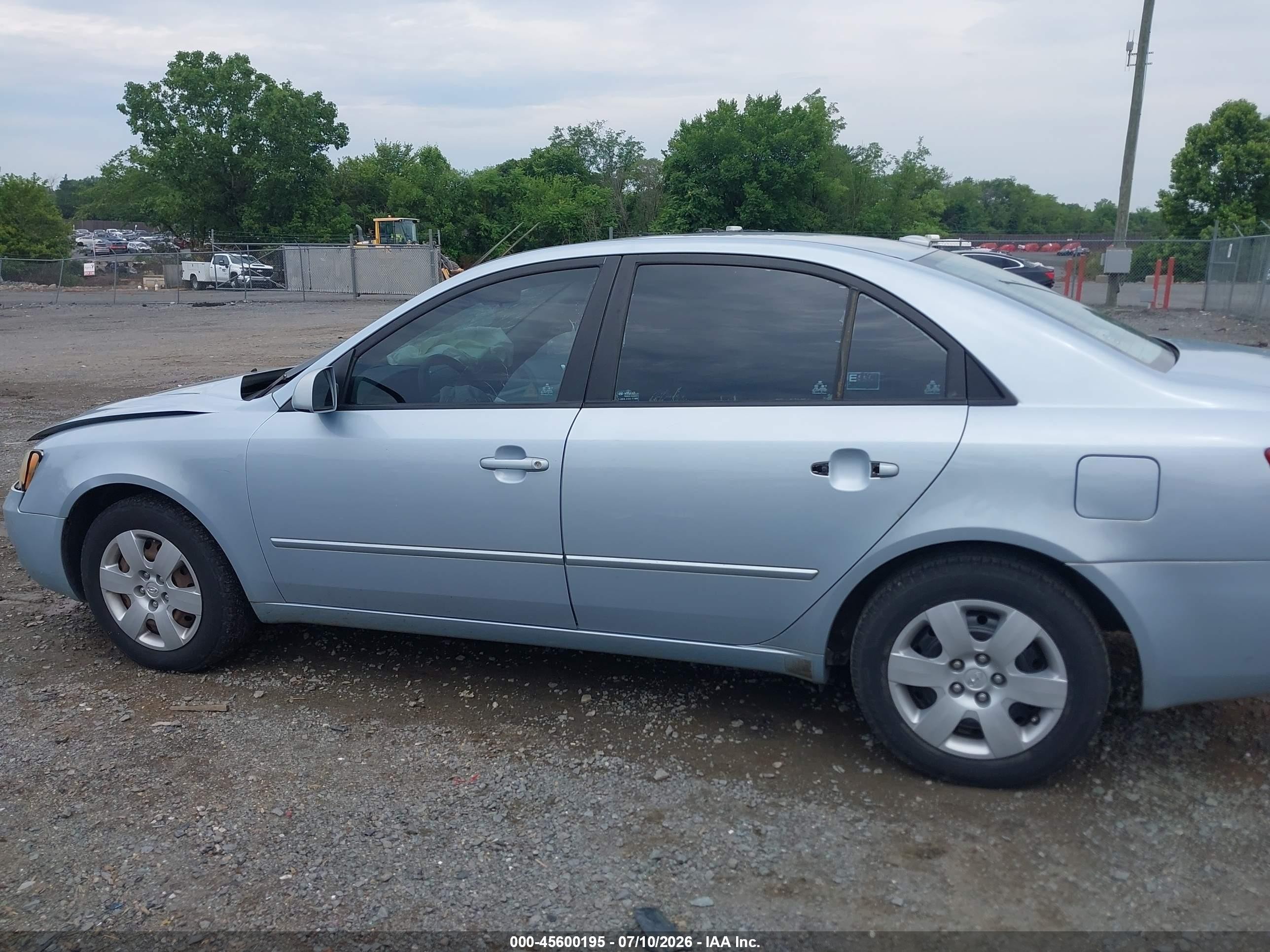 2007 Hyundai Sonata Gls/gls W/xm Light Blue vin: 5NPET46C97H294582