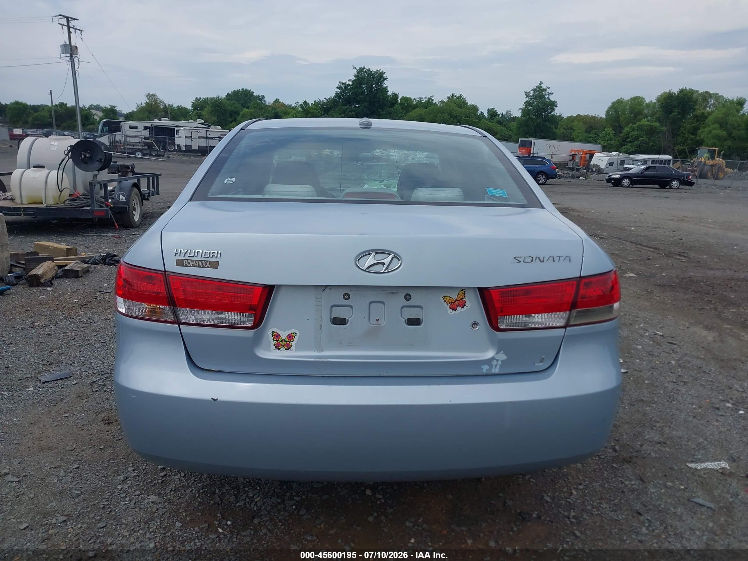 2007 Hyundai Sonata Gls/gls W/xm Light Blue vin: 5NPET46C97H294582