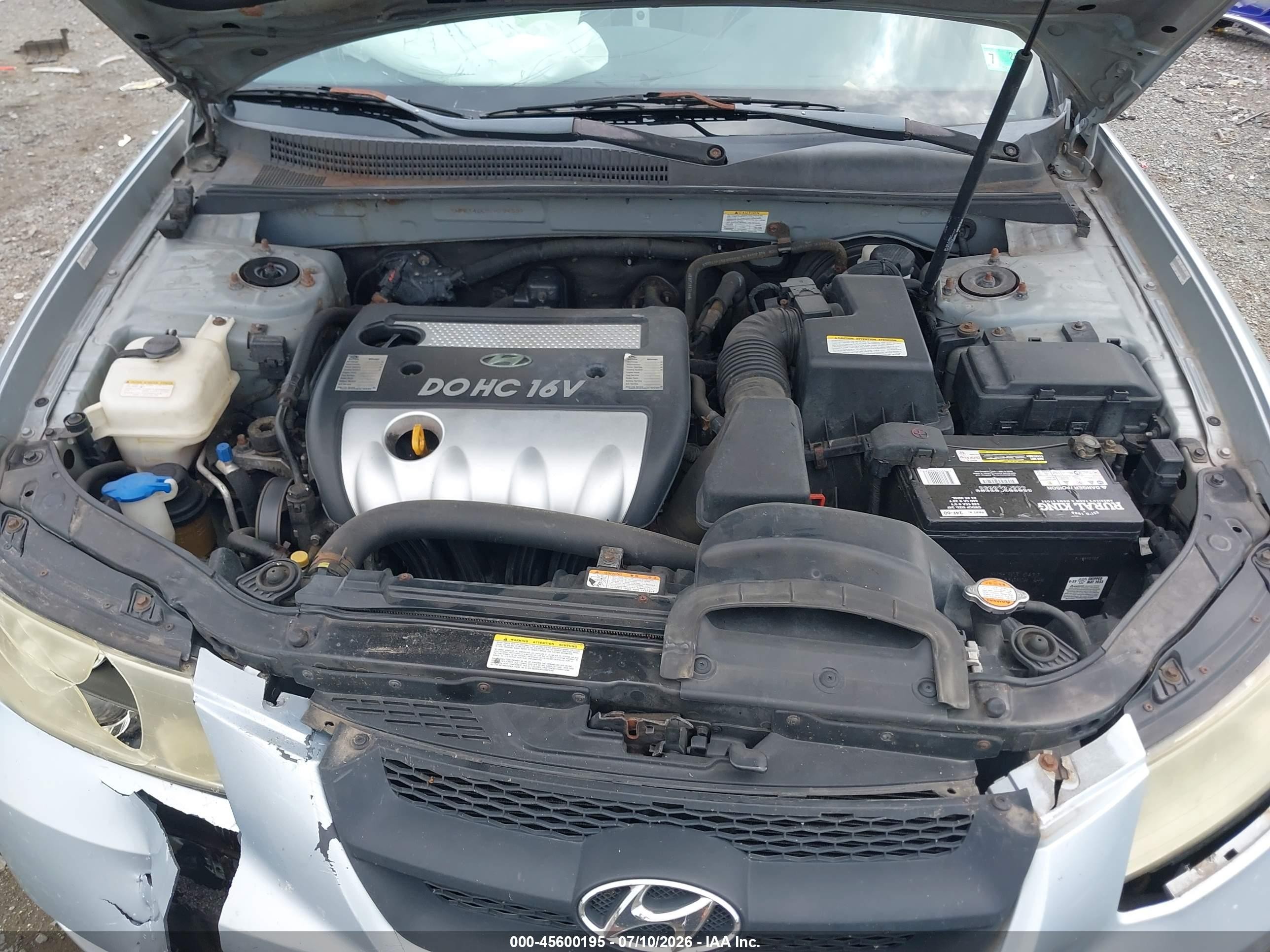 2007 Hyundai Sonata Gls/gls W/xm Light Blue vin: 5NPET46C97H294582