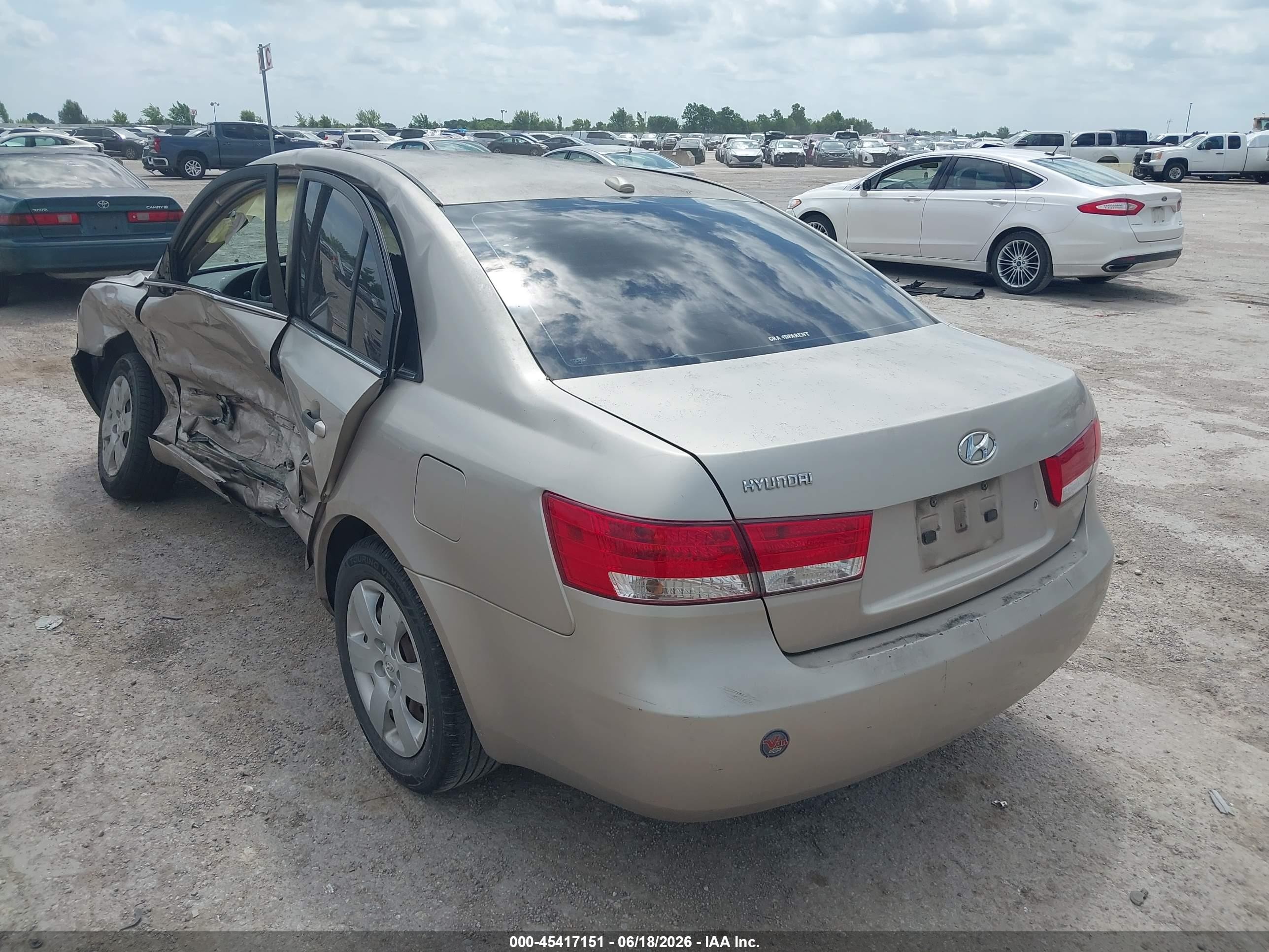 2008 Hyundai Sonata Gls Tan vin: 5NPET46C98H337030