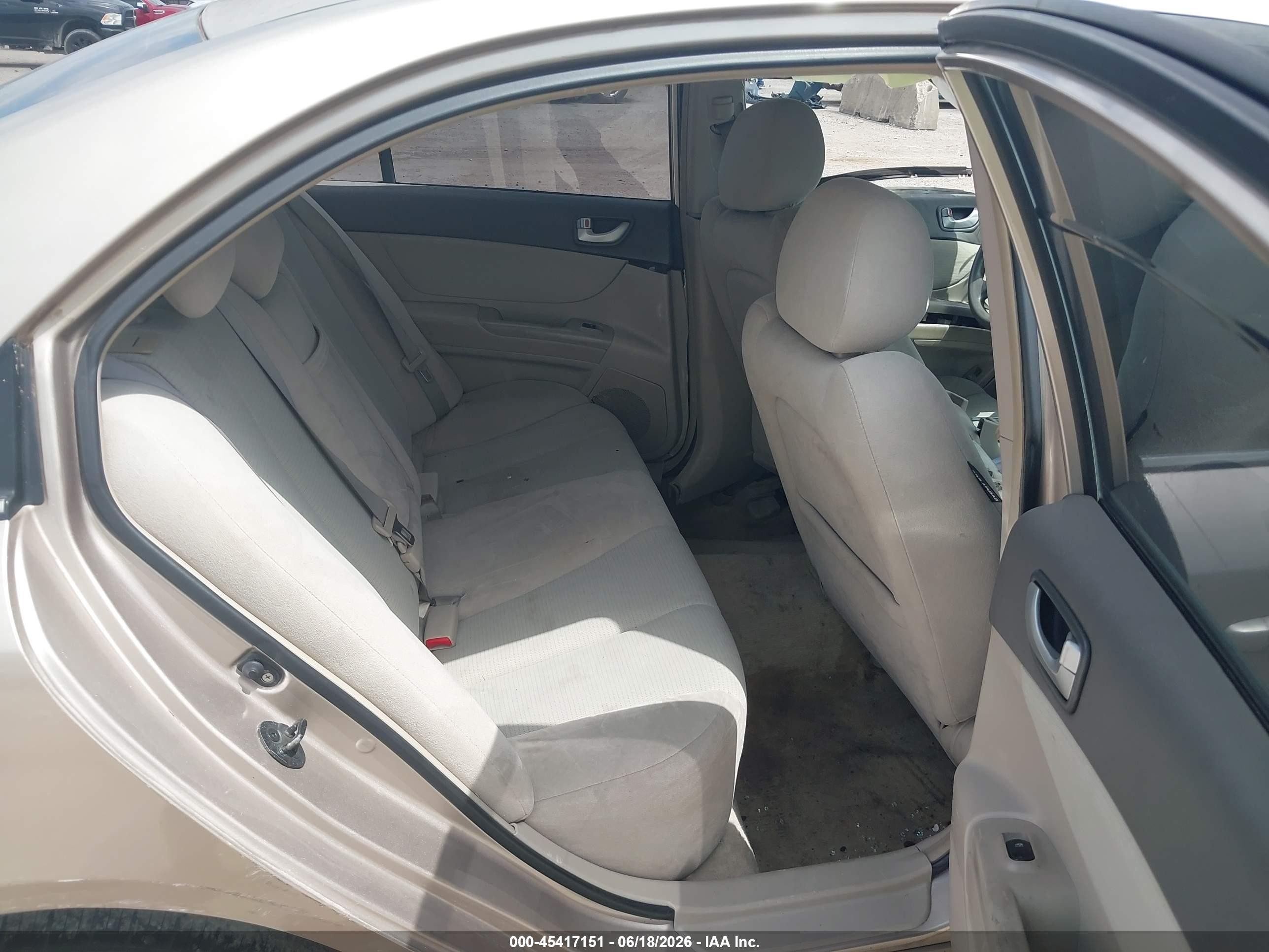 2008 Hyundai Sonata Gls Tan vin: 5NPET46C98H337030