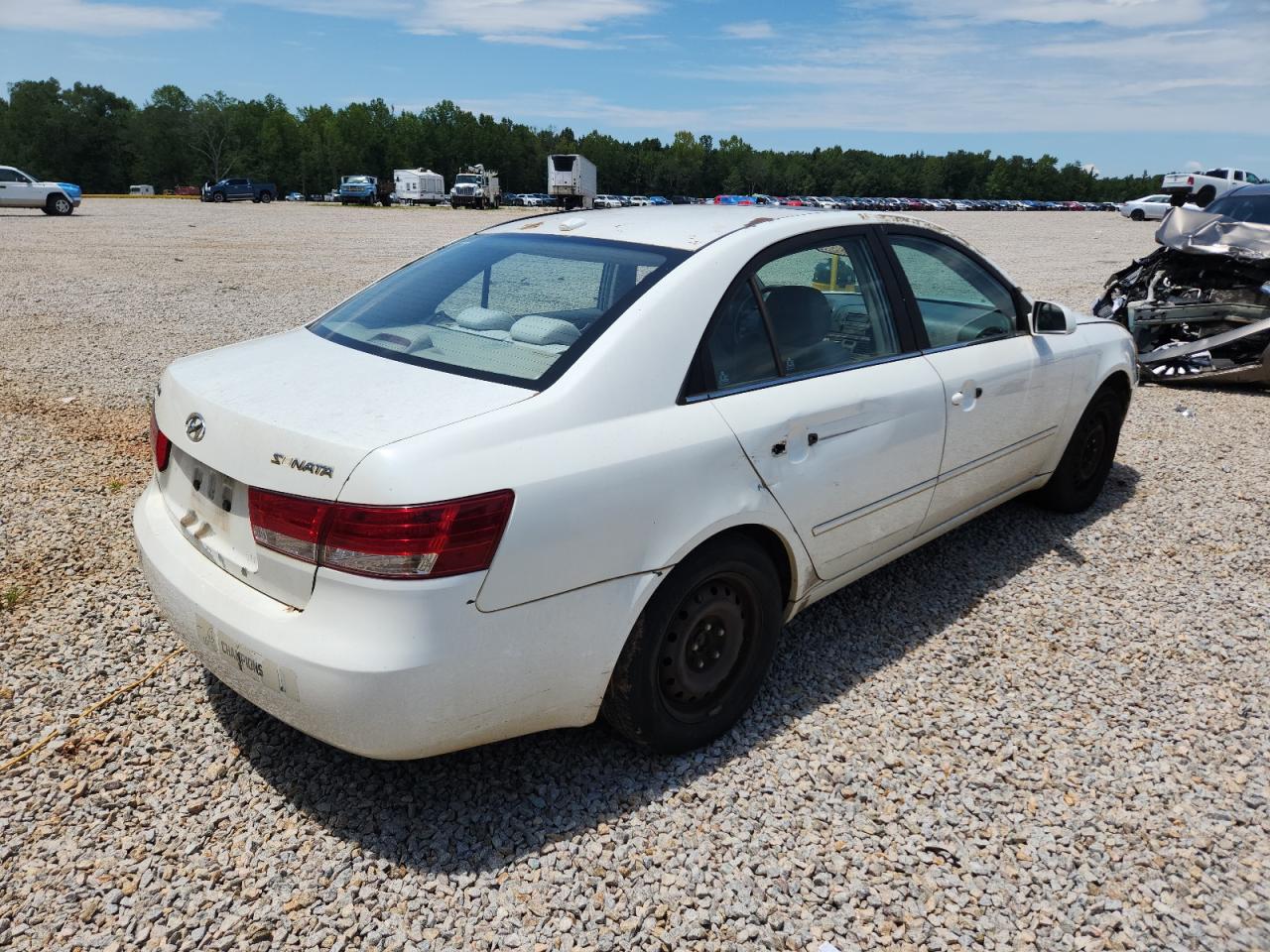 2008 Hyundai Sonata Gls White vin: 5NPET46C98H348304