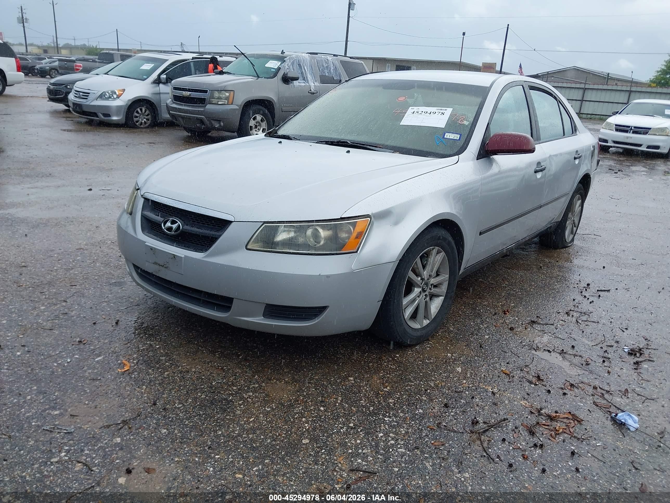 2008 Hyundai Sonata Gls Silver vin: 5NPET46C98H356340