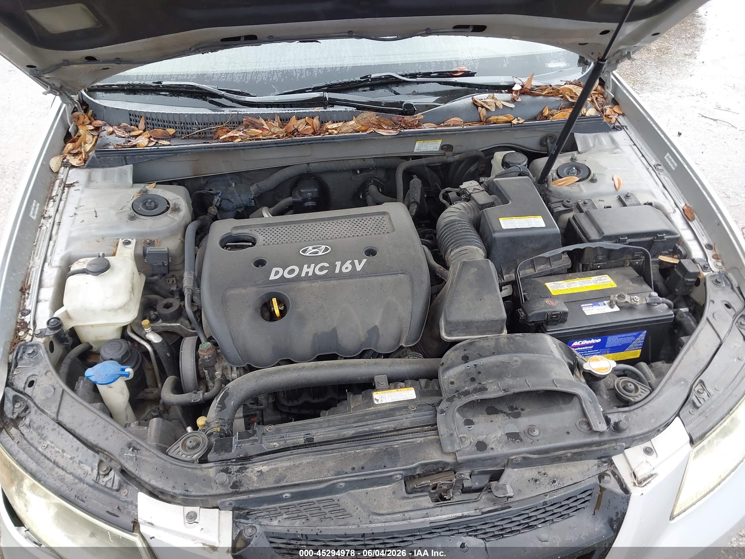2008 Hyundai Sonata Gls Silver vin: 5NPET46C98H356340