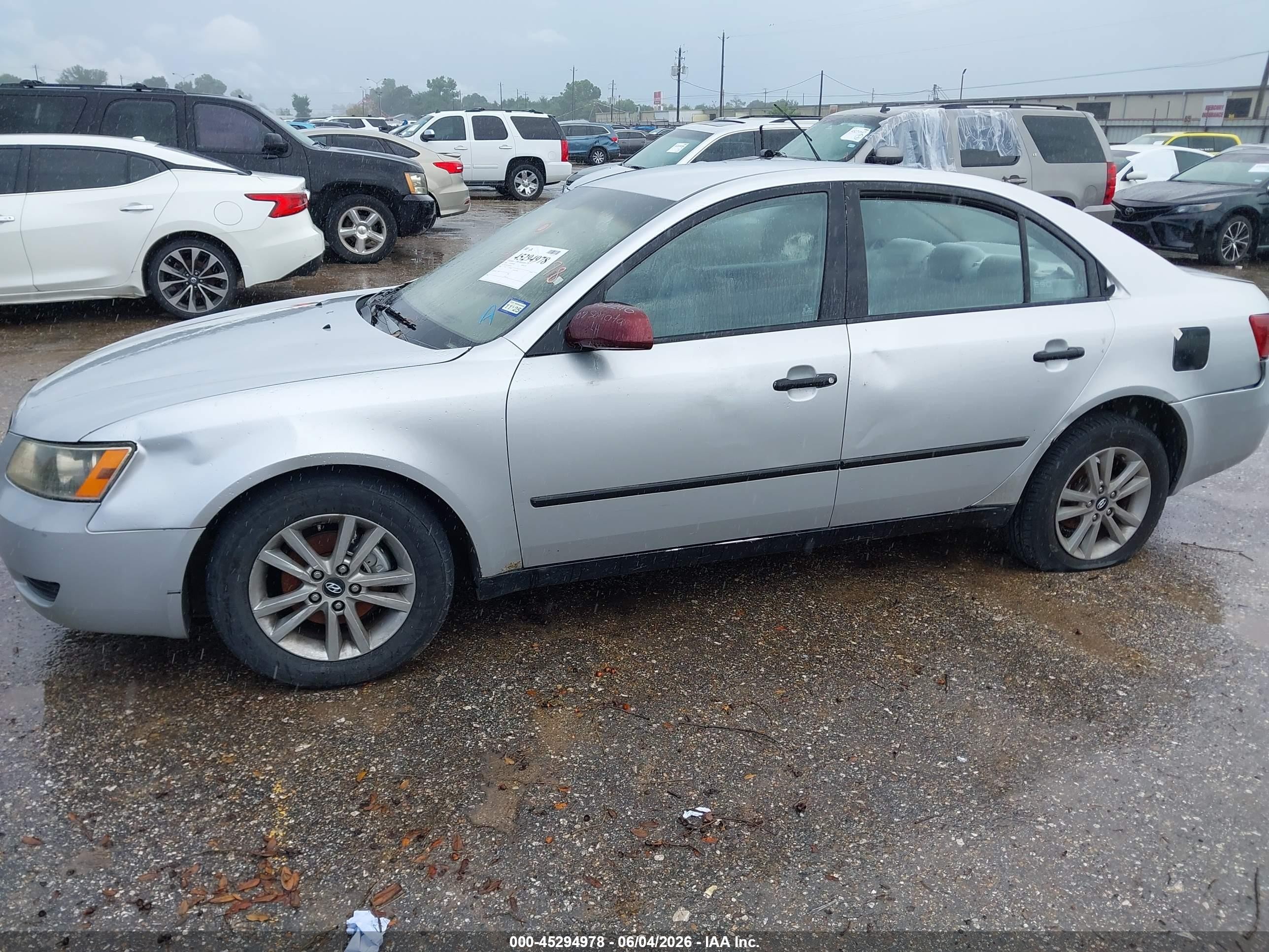 2008 Hyundai Sonata Gls Silver vin: 5NPET46C98H356340