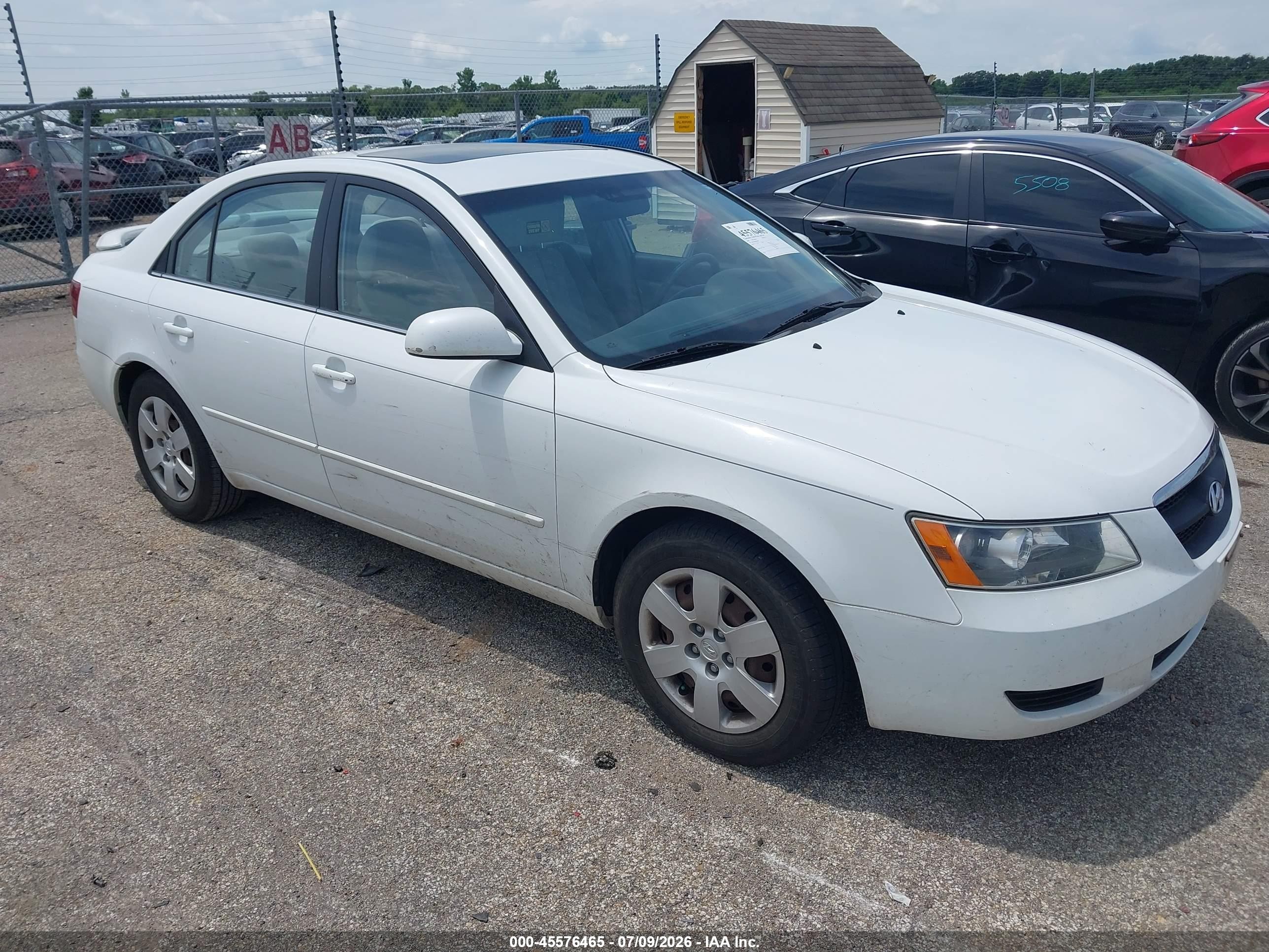 2008 Hyundai Sonata Gls White vin: 5NPET46C98H383800
