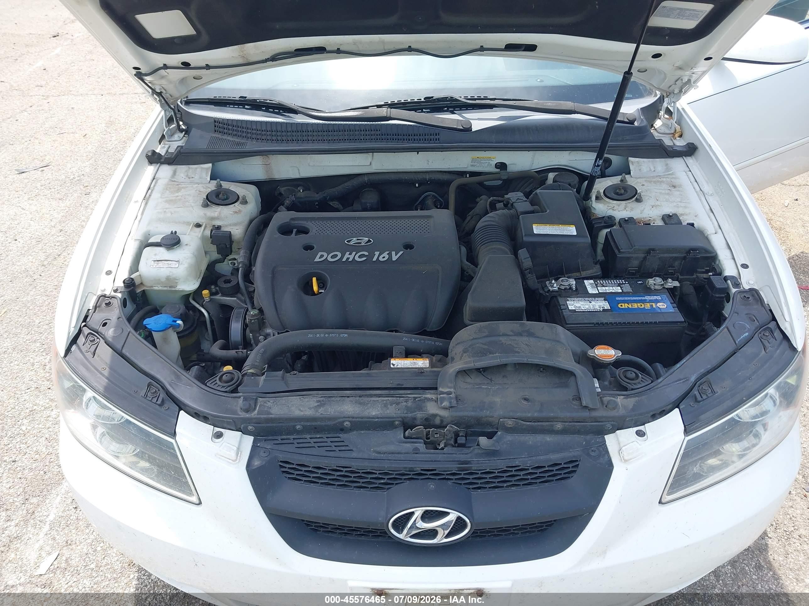 2008 Hyundai Sonata Gls White vin: 5NPET46C98H383800