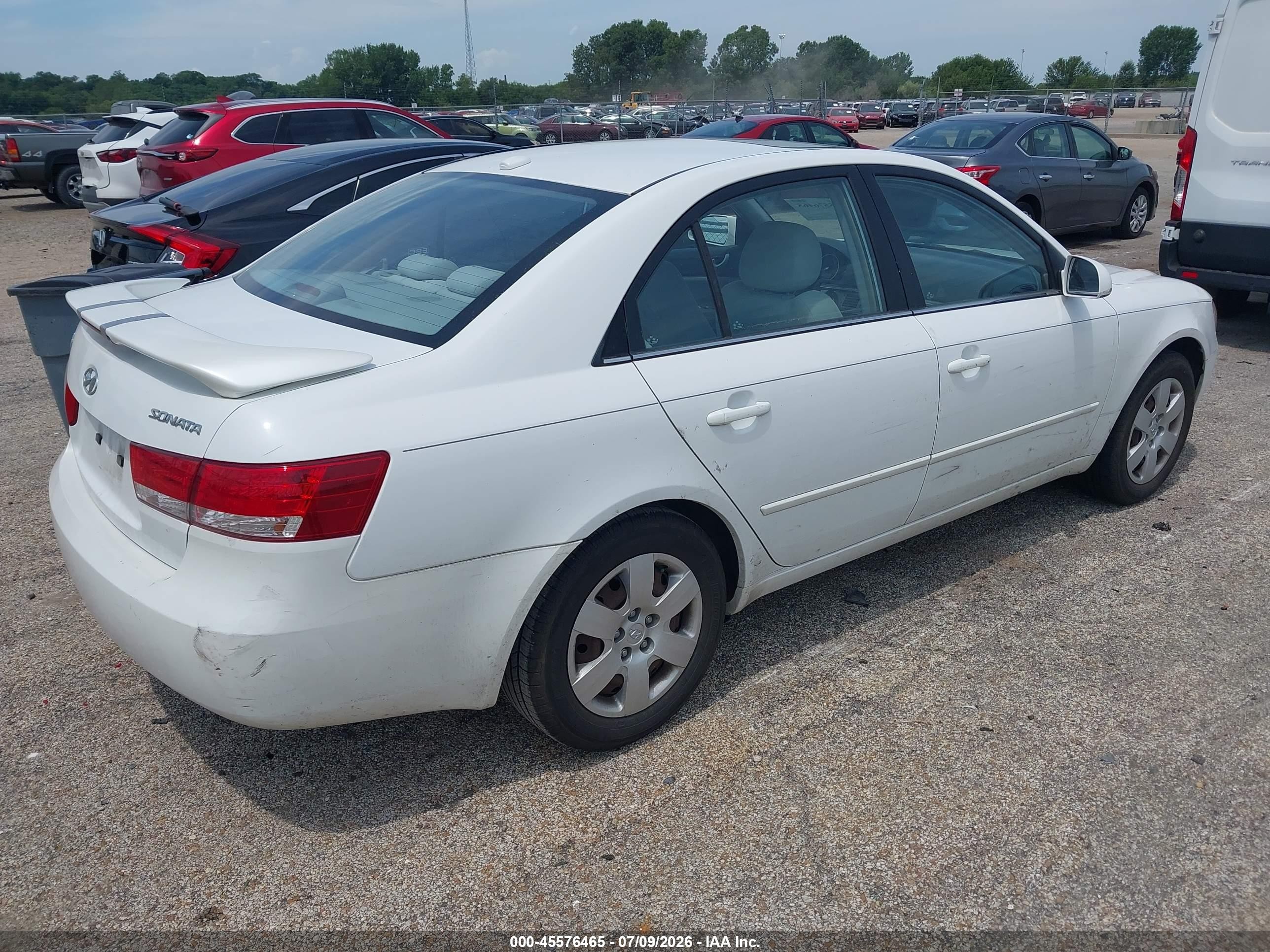 2008 Hyundai Sonata Gls White vin: 5NPET46C98H383800