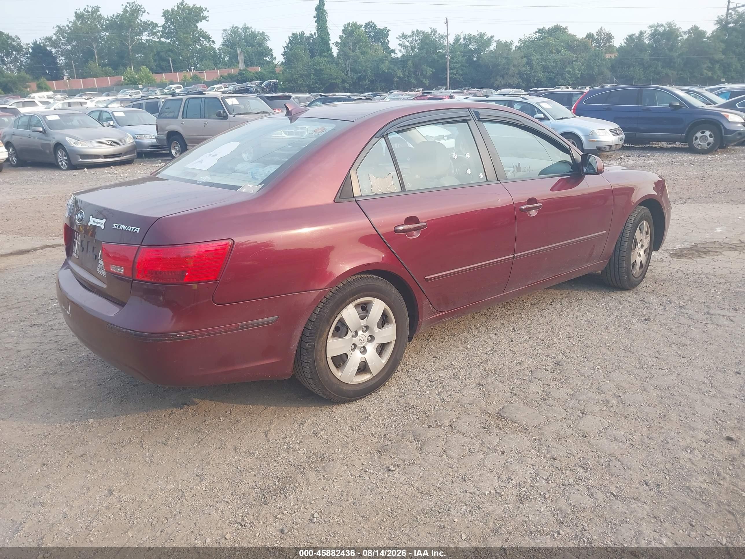 2009 Hyundai Sonata Gls Red vin: 5NPET46C99H411032