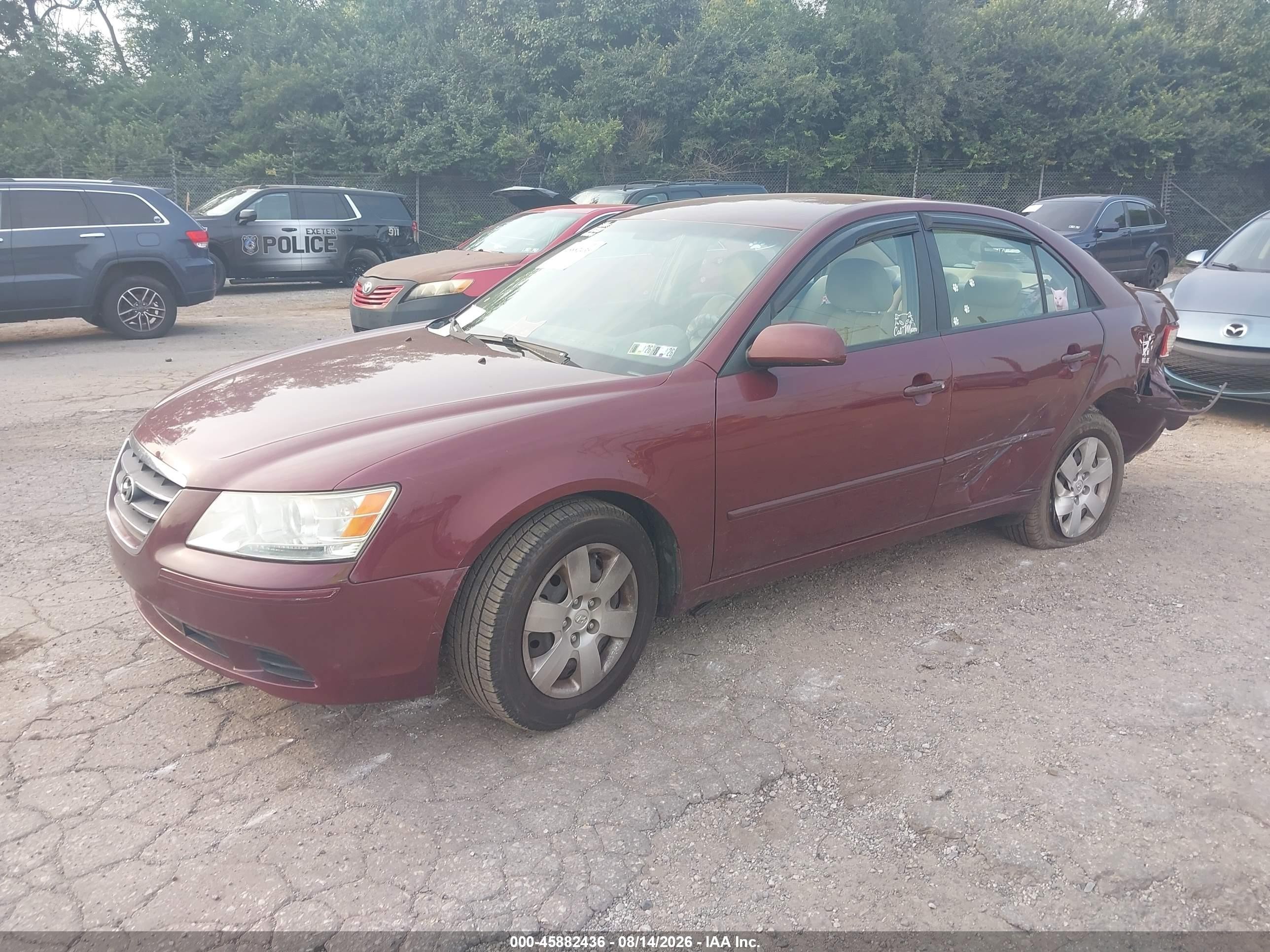 2009 Hyundai Sonata Gls Red vin: 5NPET46C99H411032