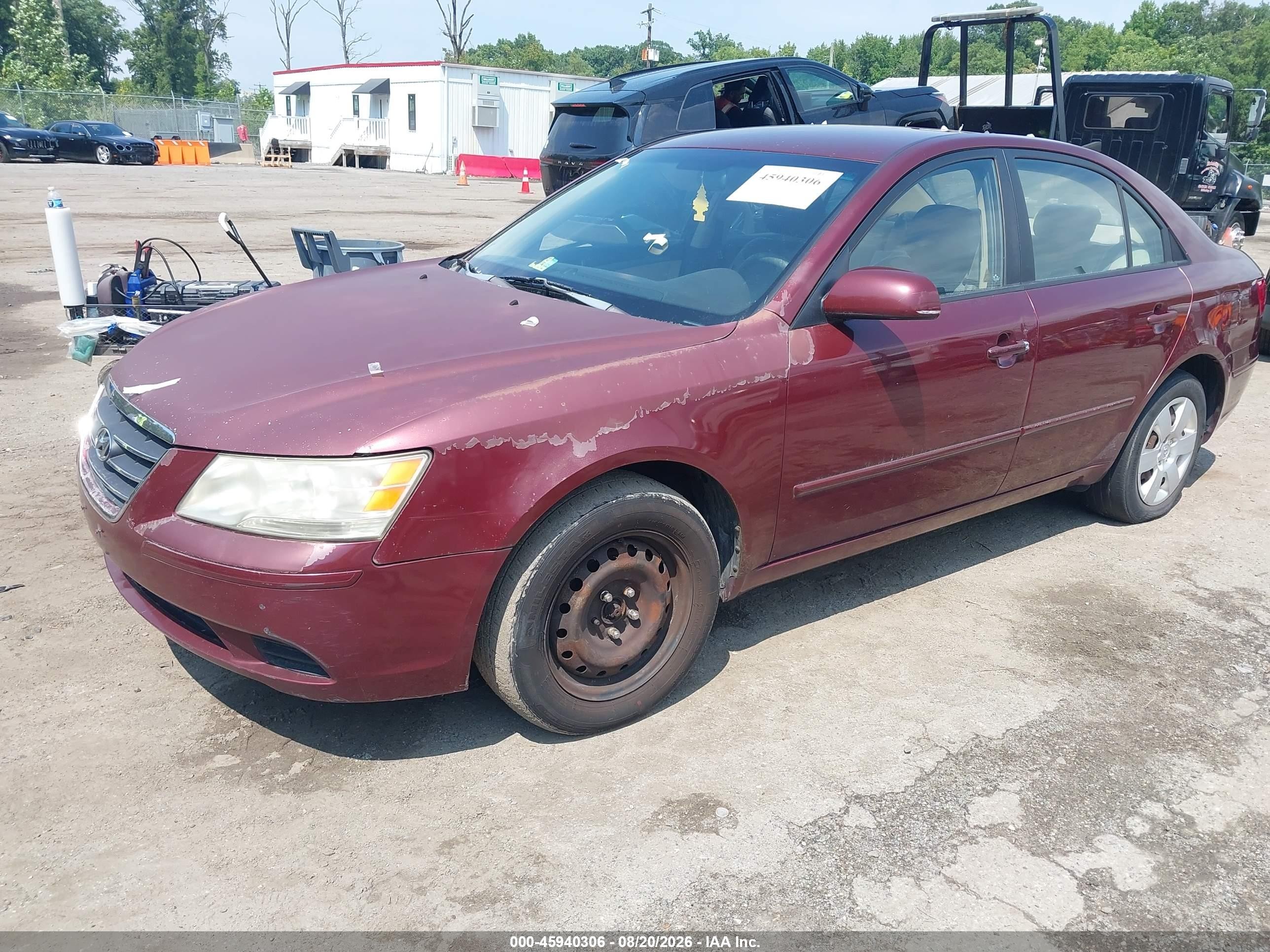 2009 Hyundai Sonata Gls Burgundy vin: 5NPET46C99H490234