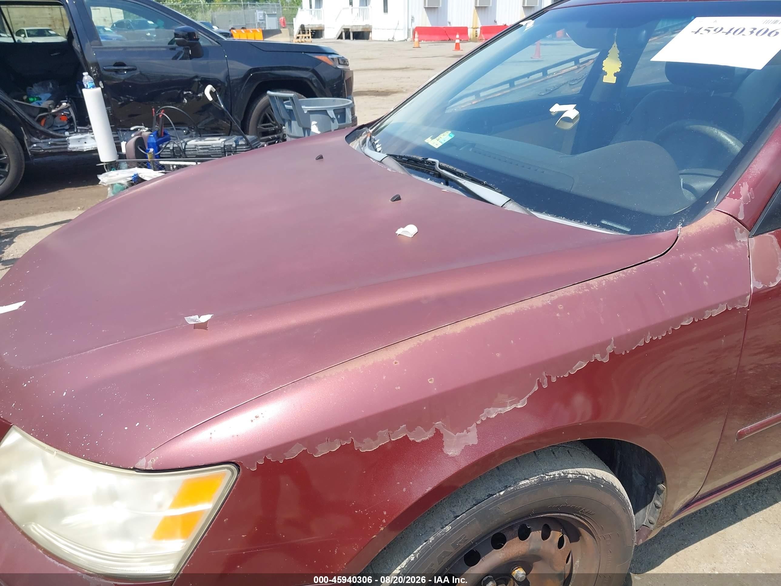 2009 Hyundai Sonata Gls Burgundy vin: 5NPET46C99H490234