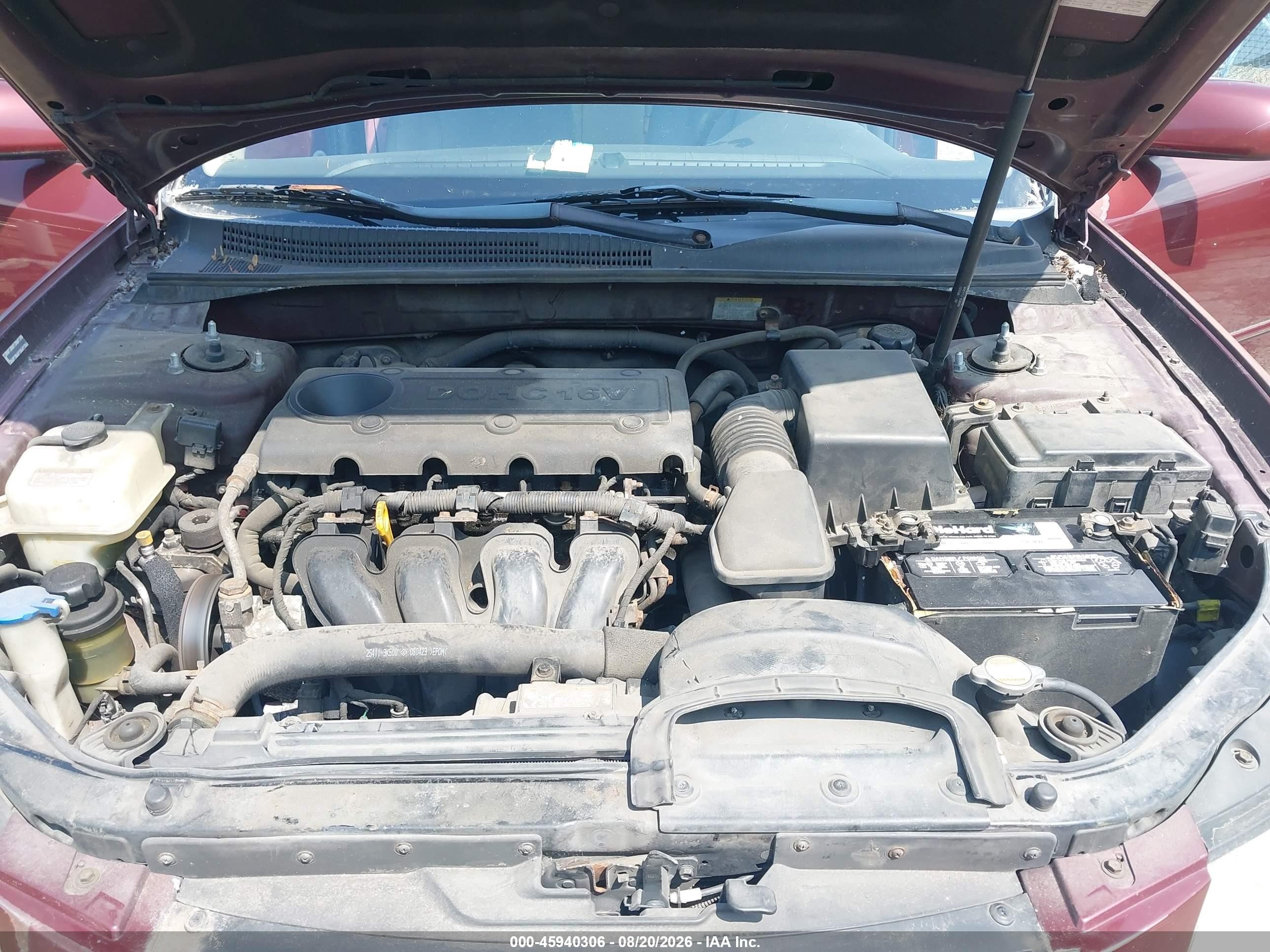 2009 Hyundai Sonata Gls Burgundy vin: 5NPET46C99H490234