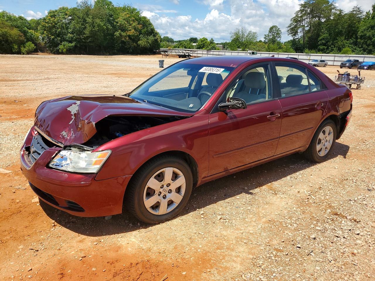 2009 Hyundai Sonata Gls Burgundy vin: 5NPET46C99H529307